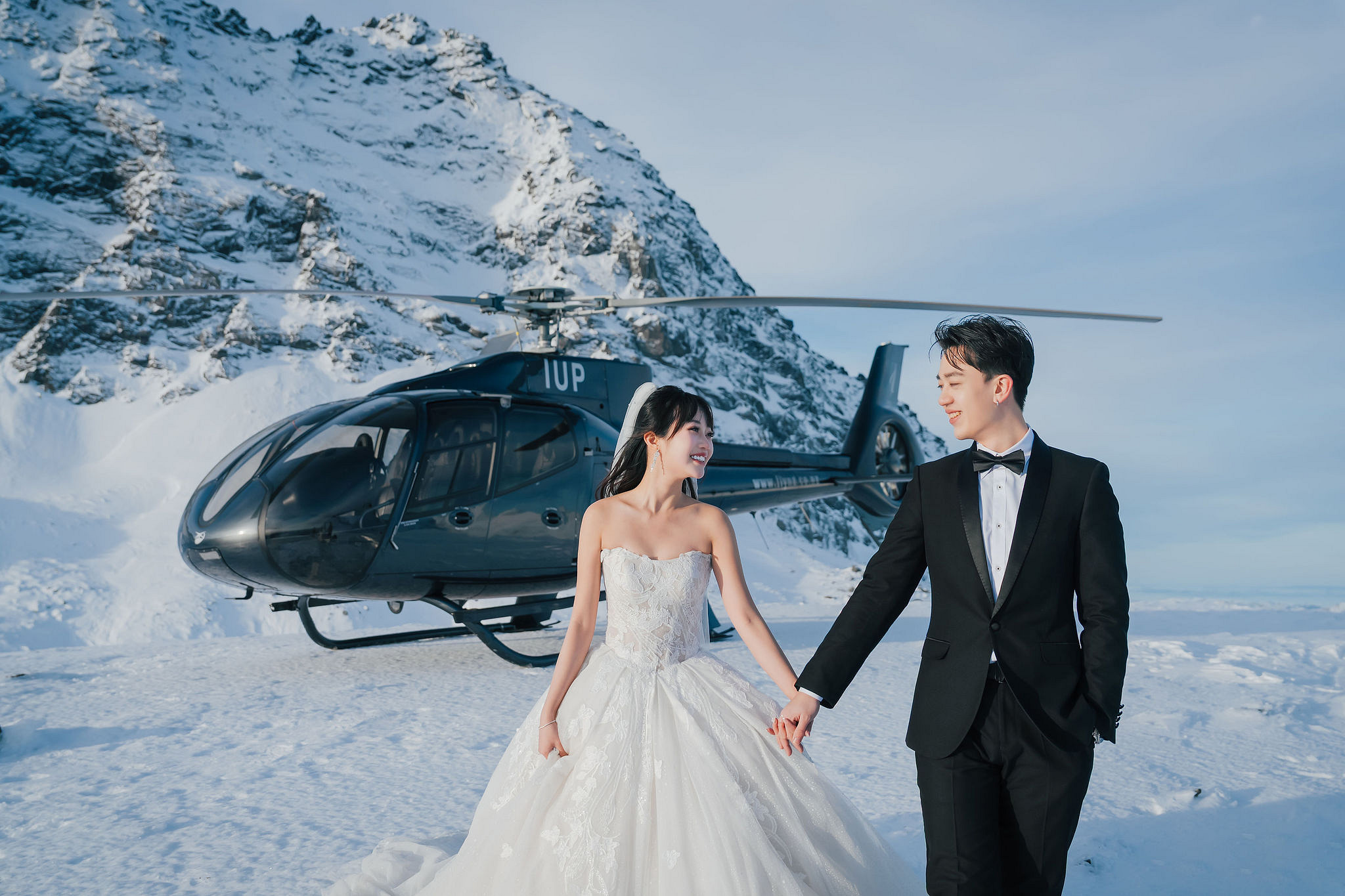 New Zealand Pre-Wedding Photoshoot | Lake Wakatipu, Fog Peak, Lake Tekapo, Glacier & Mount Cook National Park at Fog Peak pre-wedding photo