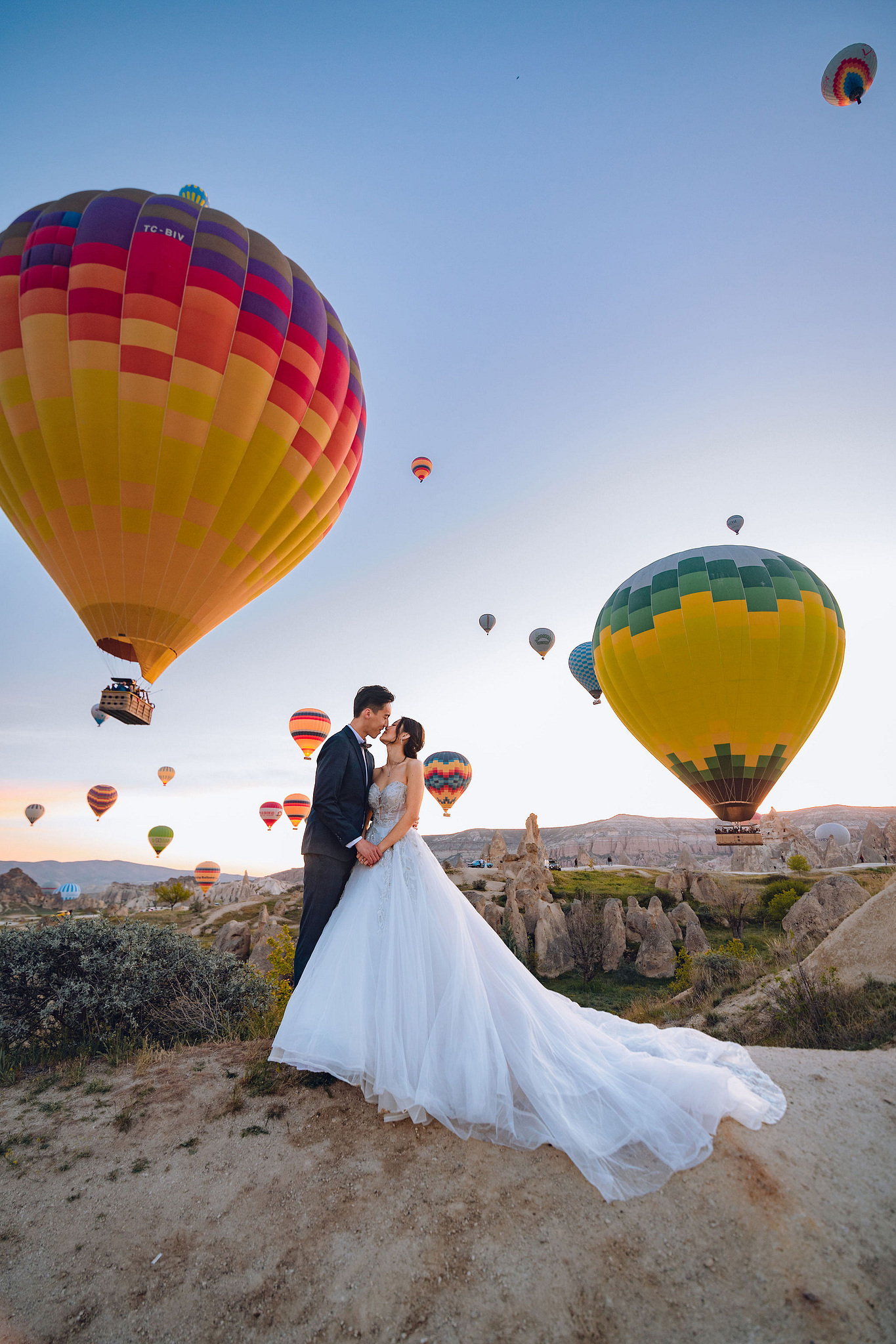 Cappadocia Pre-Wedding Photoshoot | Love Valley, Rooftop Terrace, Horse Ranch & Canyon at Valley pre-wedding photo