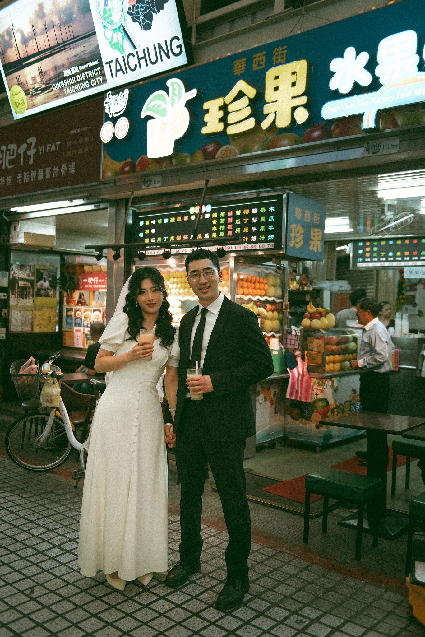Taiwan Pre-Wedding Photoshoot | Cafe Chamber, Yangmingshan & Huaxi Street Night Market at Huaxi Street Night Market pre-wedding photo