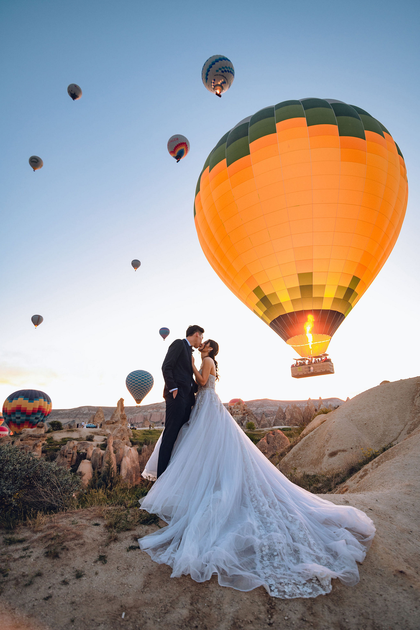 Cappadocia Pre-Wedding Photoshoot | Love Valley, Rooftop Terrace, Horse Ranch & Canyon at Valley pre-wedding photo