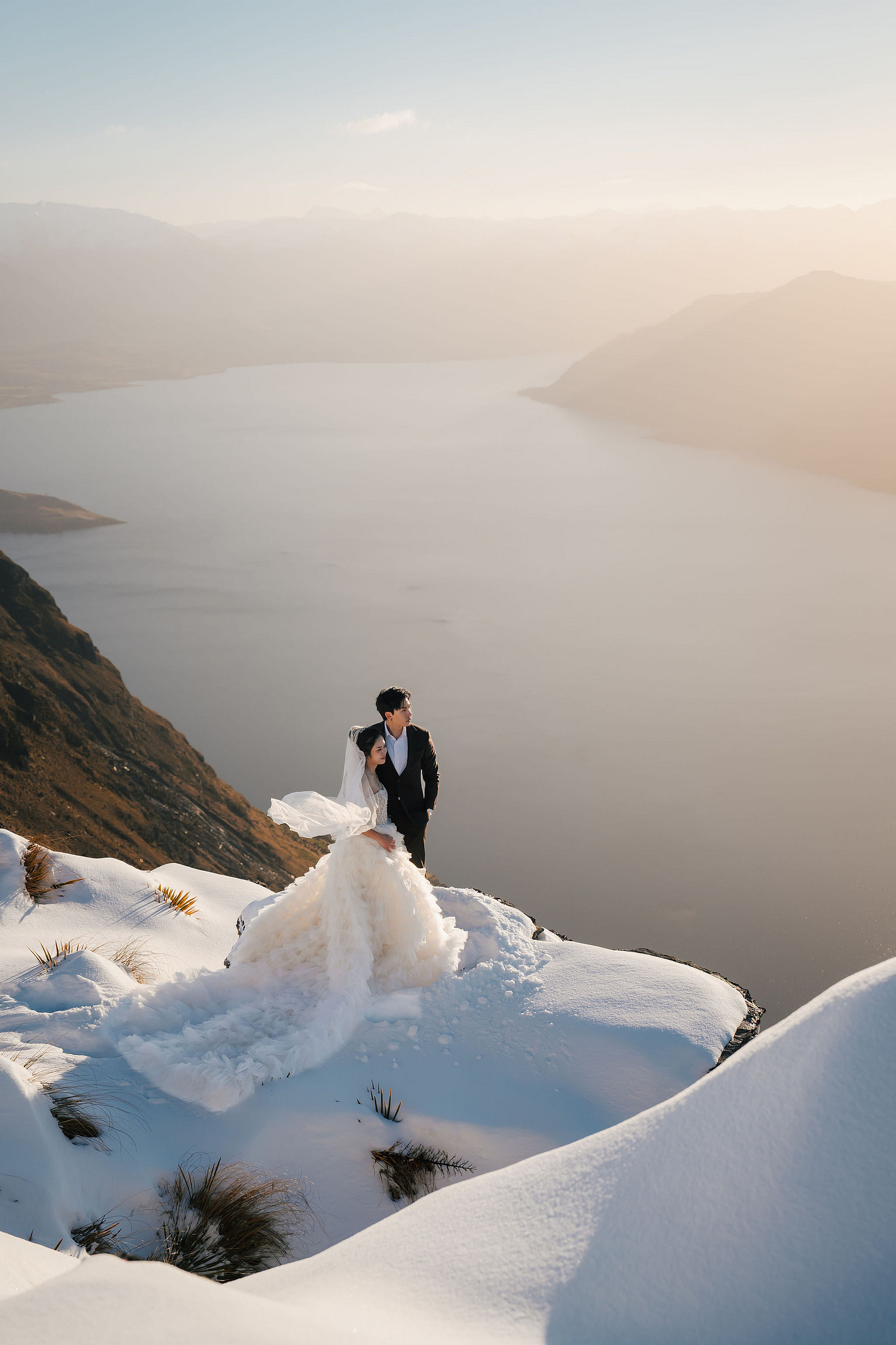 New Zealand Pre-Wedding Photoshoot | Lake Wakatipu & Cecil Peak, Glacier & Mount Cook National Park at Lake Wakatipu & Cecil Peak pre-wedding photo
