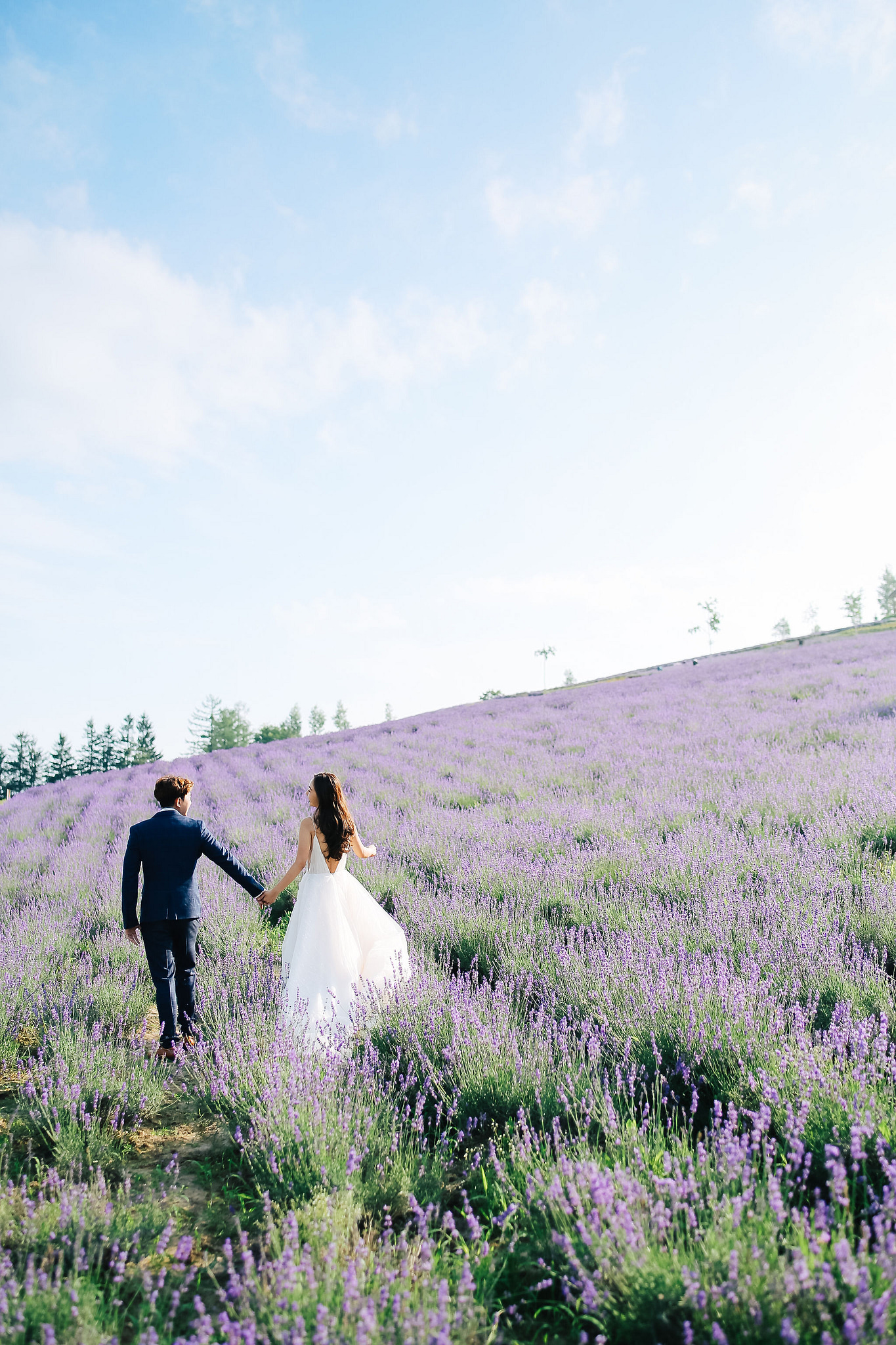 Photographer In Hokkaido: Pre-Wedding Photoshoot At Blue Pond And Saika No Sato Flower Farm at Blue Pond & Lavender Park pre-wedding photo