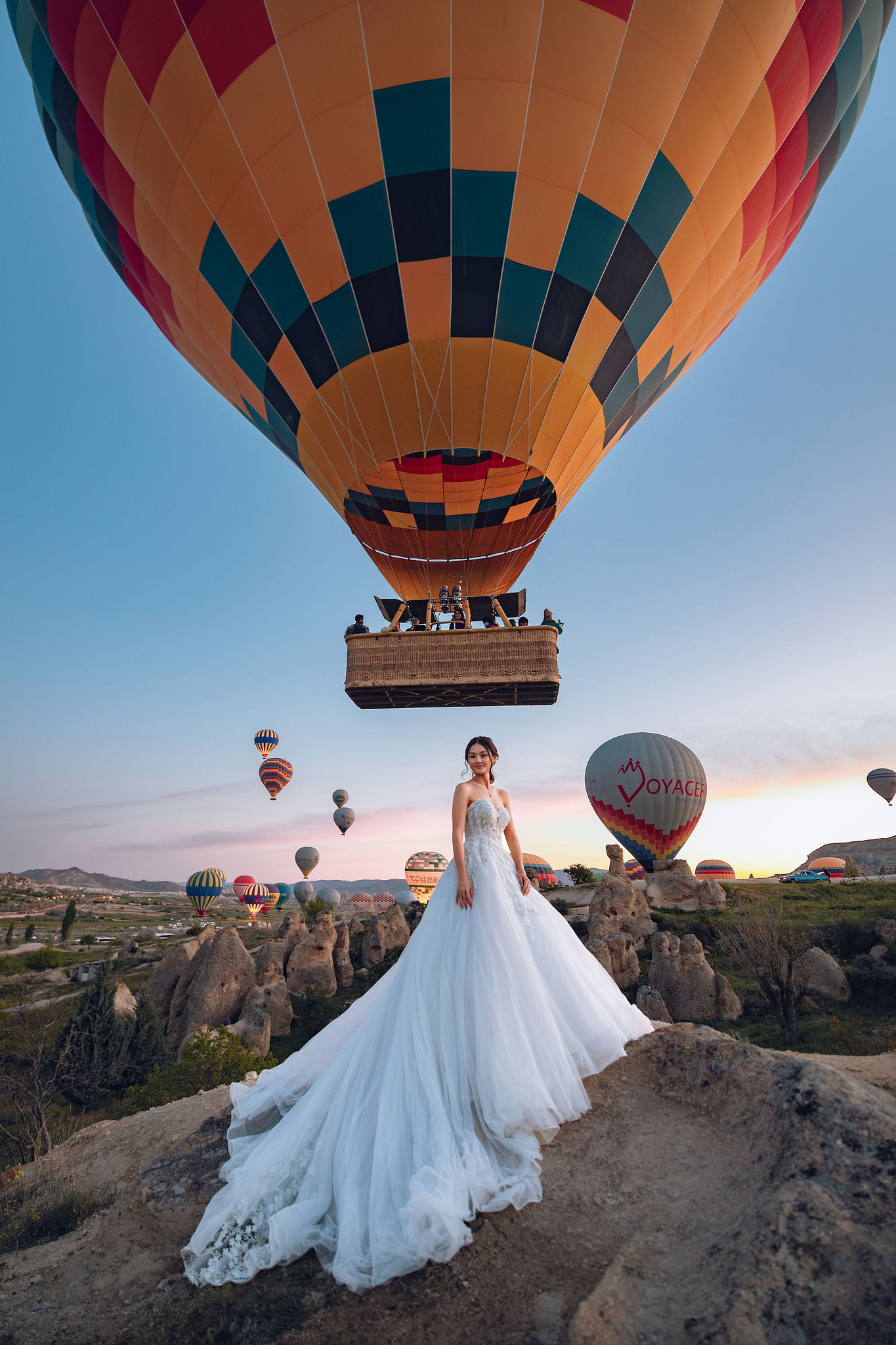 Cappadocia Pre-Wedding Photoshoot | Love Valley, Rooftop Terrace, Horse Ranch & Canyon at Valley pre-wedding photo