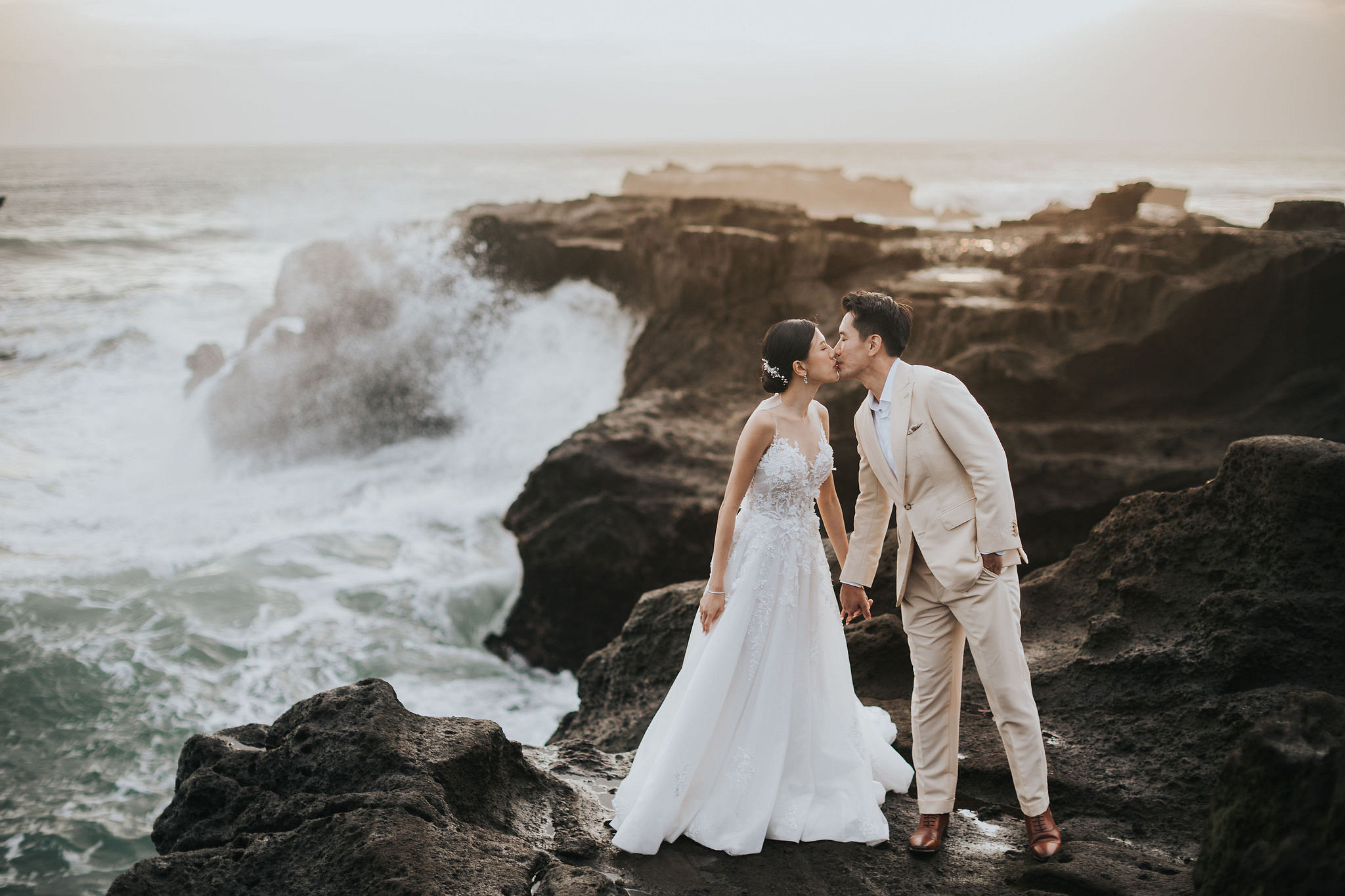 Bali Pre-Wedding Photoshoot | Lake Tamblingan, Rumah Gemuk & Mengening Beach at Mengening Beach 2 (Gown)   pre-wedding photo