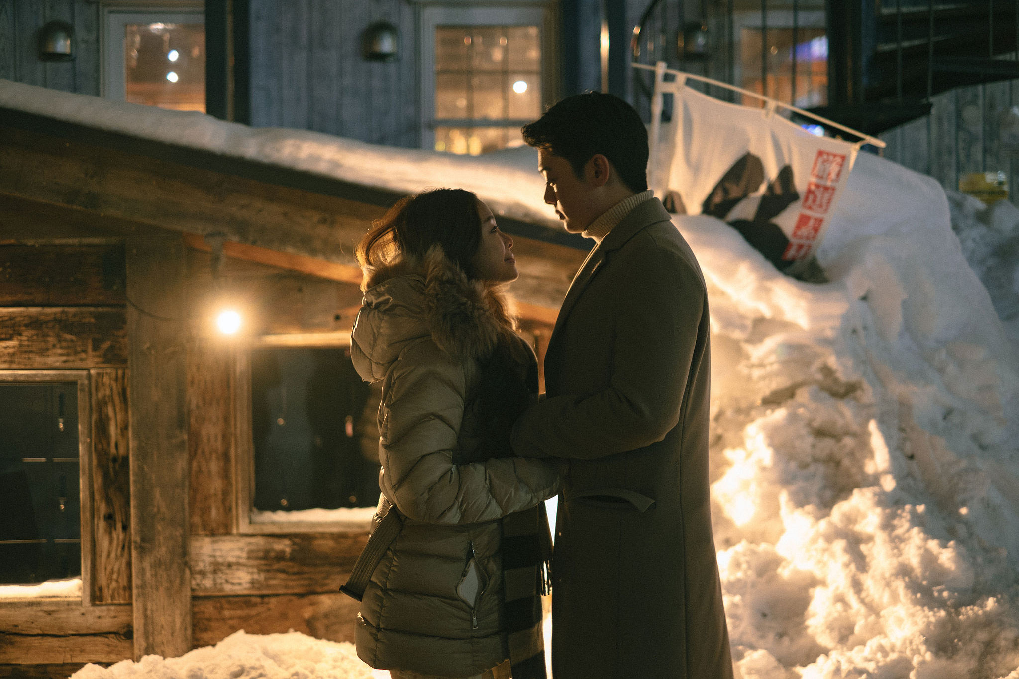 Hokkaido Pre-Wedding Photoshoot | Birch Forest, Rusutsu Resort & Hirafu Village at Hirafu Village pre-wedding photo