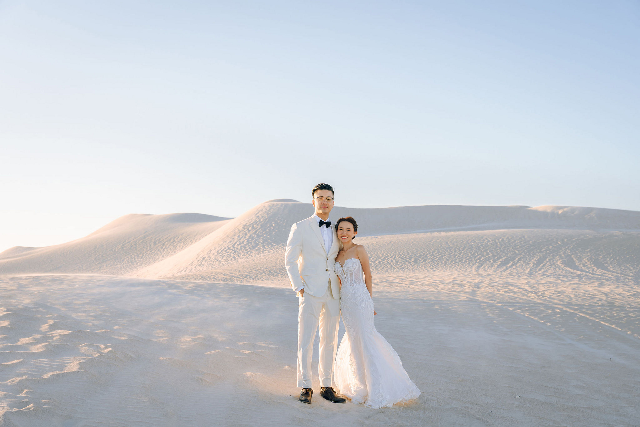 Perth Pre-Wedding Photoshoot | Lancelin, State Buildings & UWA at Lancelin Sand Dunes pre-wedding photo