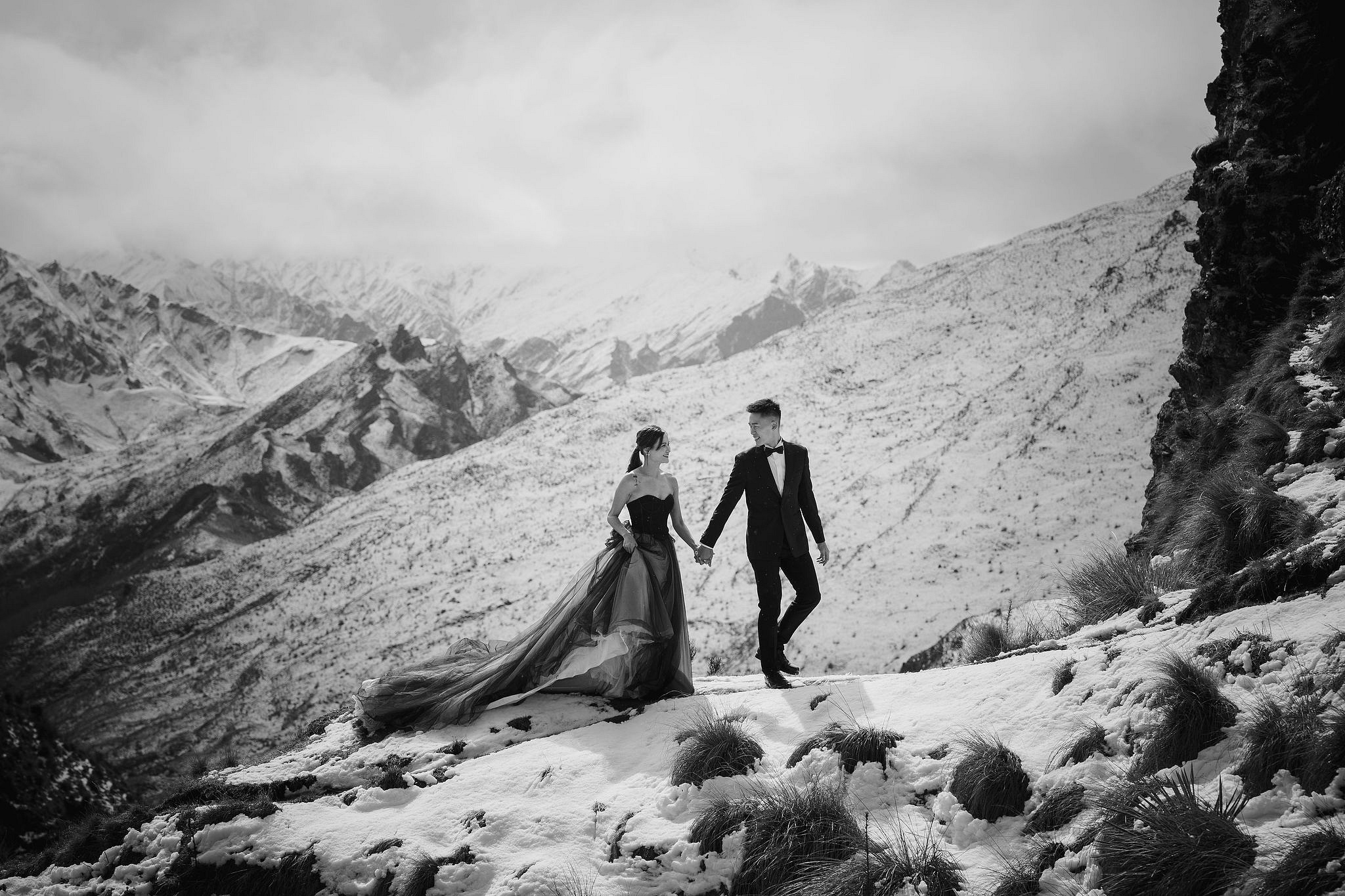 New Zealand Pre-Wedding Photoshoot | Queenstown, Lake Wakatipu, Skippers Canyon & Arrowtown at Skippers Canyon pre-wedding photo