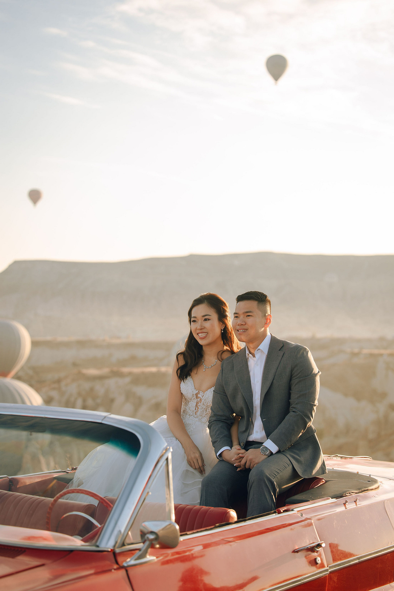 Cappadocia Pre-Wedding Photoshoot | Love Valley, Canyon, Lunar Cappadocian Hotel & Lake Tuz at Valley pre-wedding photo