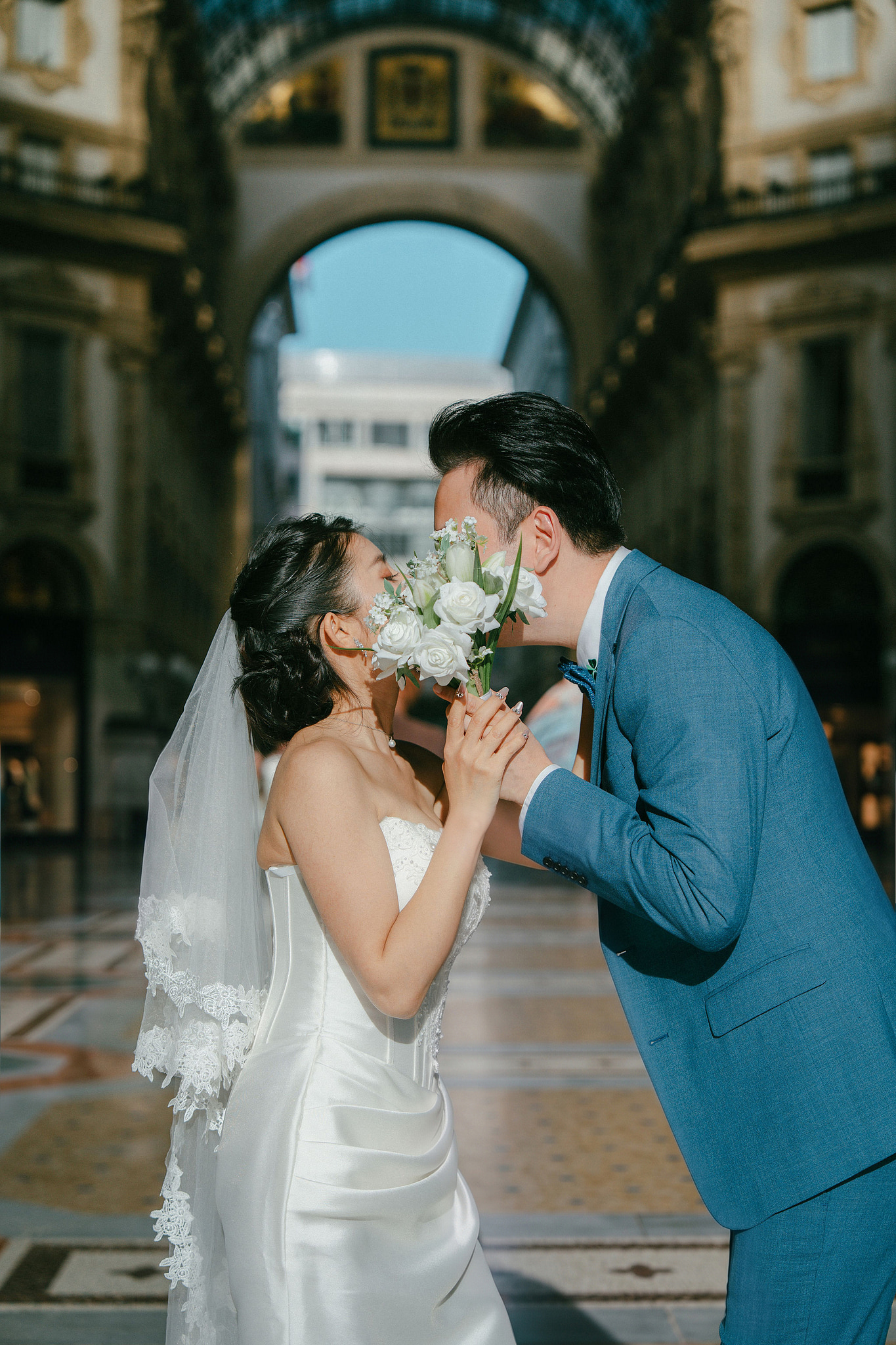 Milan Pre-Wedding Photoshoot | Milan Cathedral & Galleria Vittorio Emanuele II at Galleria Vittorio Emanuele II & Milan Streets pre-wedding photo