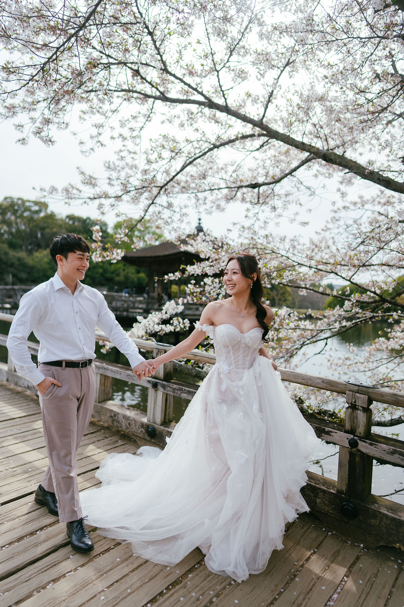 Kyoto Pre-Wedding Photoshoot | Fushimi Inari, Nara Deer Park & Mt. Wakakusa at Nara Deer Park pre-wedding photo