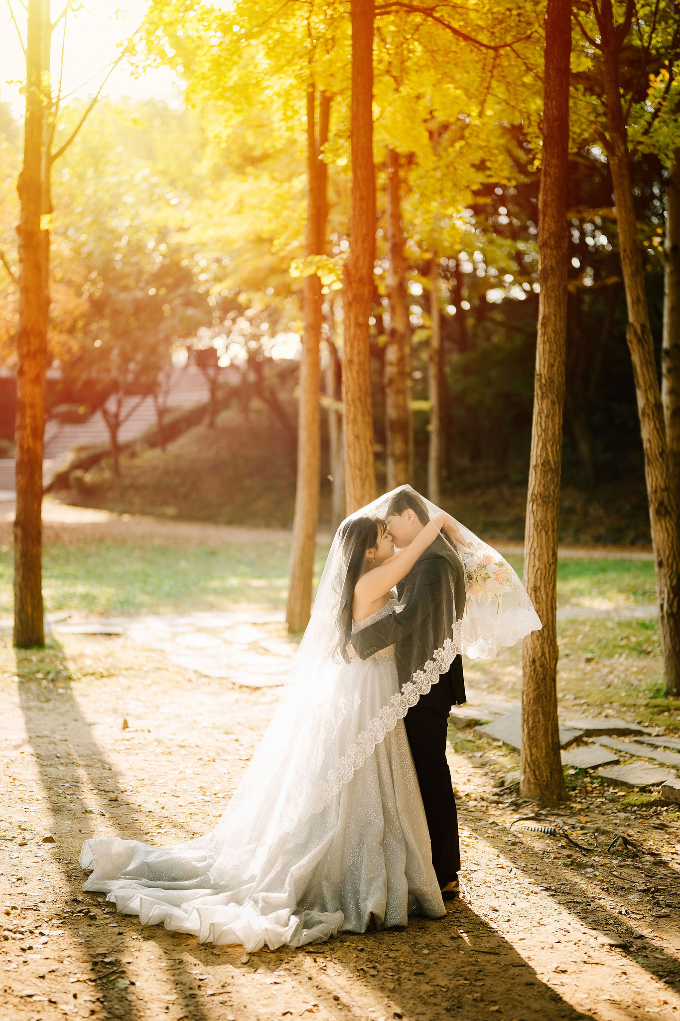 Seoul Pre-Wedding Photoshoot | Muhly Park, Seoul Forest & Cafe Street` at Seoul Forest pre-wedding photo