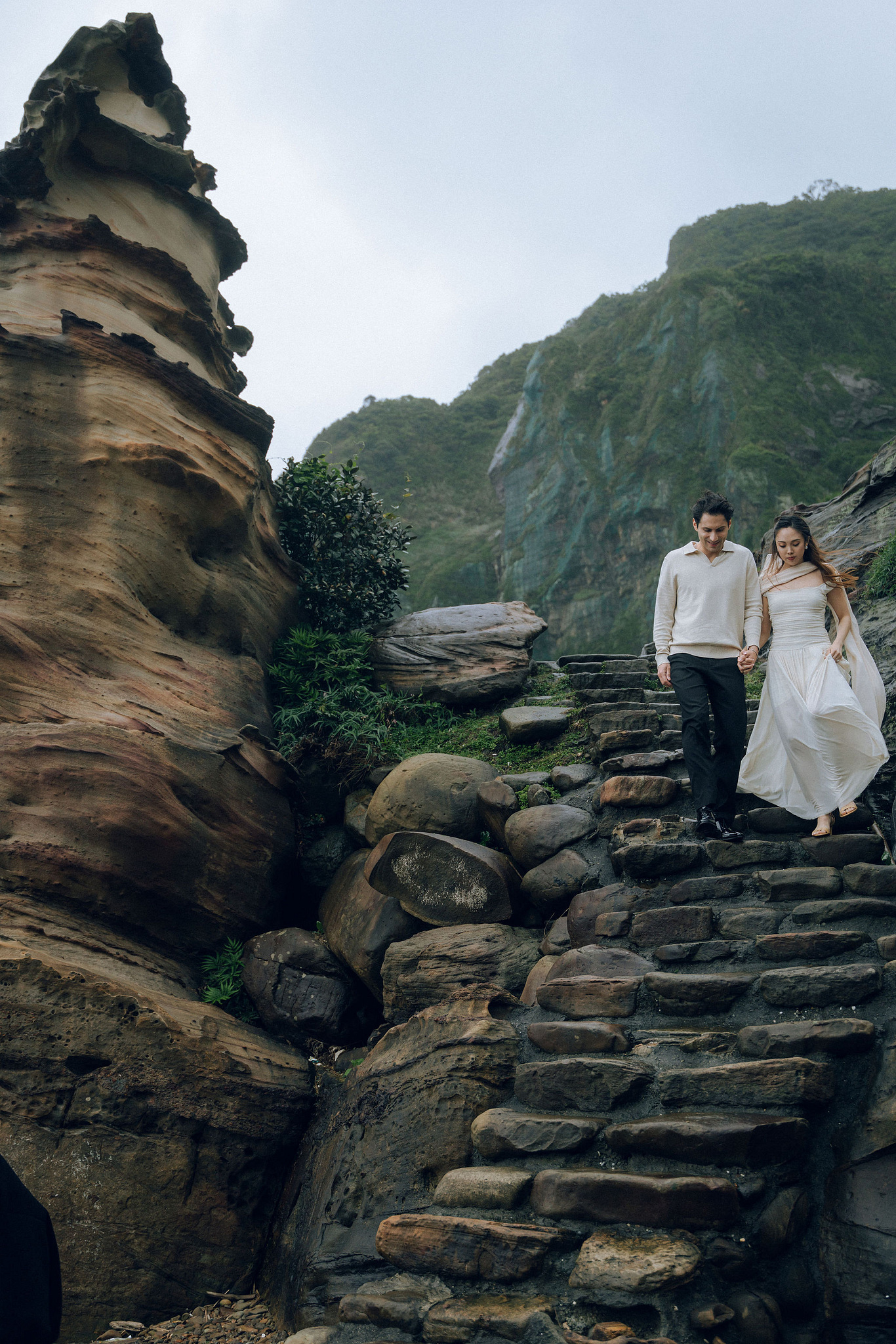 Taiwan Pre-Wedding Photoshoot | Bopiliao Historical Block, Nanya Rocks, Jinguashi & Jiufen at Nanya Rocks & Jinguashi pre-wedding photo