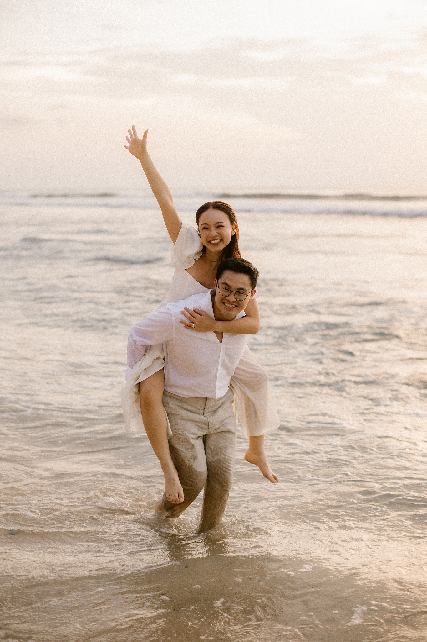 Bali Pre-Wedding Photoshoot | Pinggan Village, Lava Fields, Twin Cliff Valley & Beach at Beach pre-wedding photo