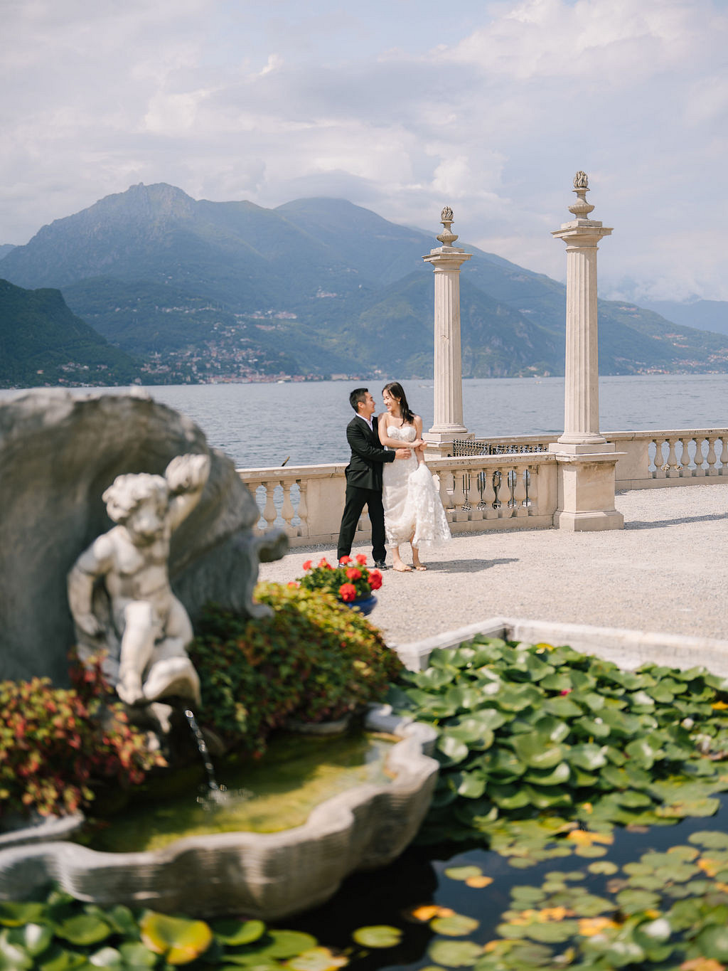 Lake Como Pre-Wedding Photoshoot | Bellagio, Lake Como & Villa Melzi Gardens at Villa Melzi Gardens pre-wedding photo