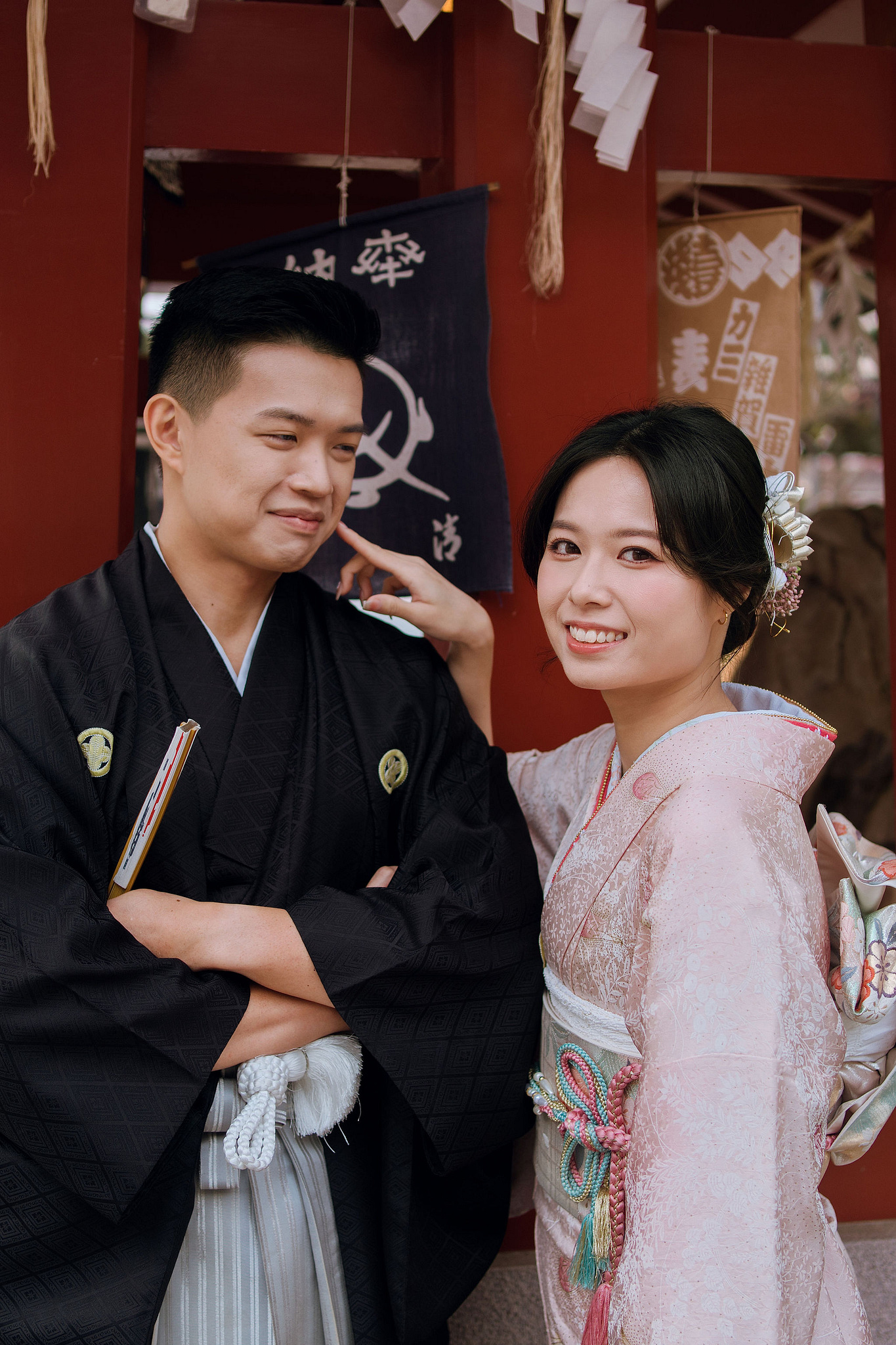 Tokyo & Mt Fuji Pre-Wedding Photoshoot | Senso-Ji Temple, Tokyo Park & Lake Kawaguchiko at Senso-Ji Temple pre-wedding photo