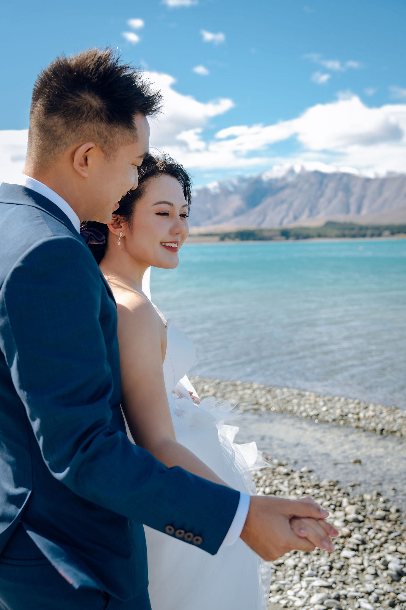 New Zealand Pre-Wedding Photoshoot | Lake Tekapo, Mount Cook, Tasman Glacier & Lake Wakatipu at Lake Tekapo pre-wedding photo