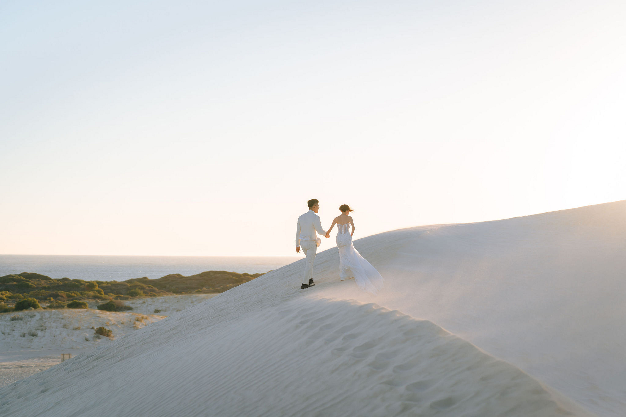 Perth Pre-Wedding Photoshoot | Lancelin, State Buildings & UWA at Lancelin Sand Dunes pre-wedding photo