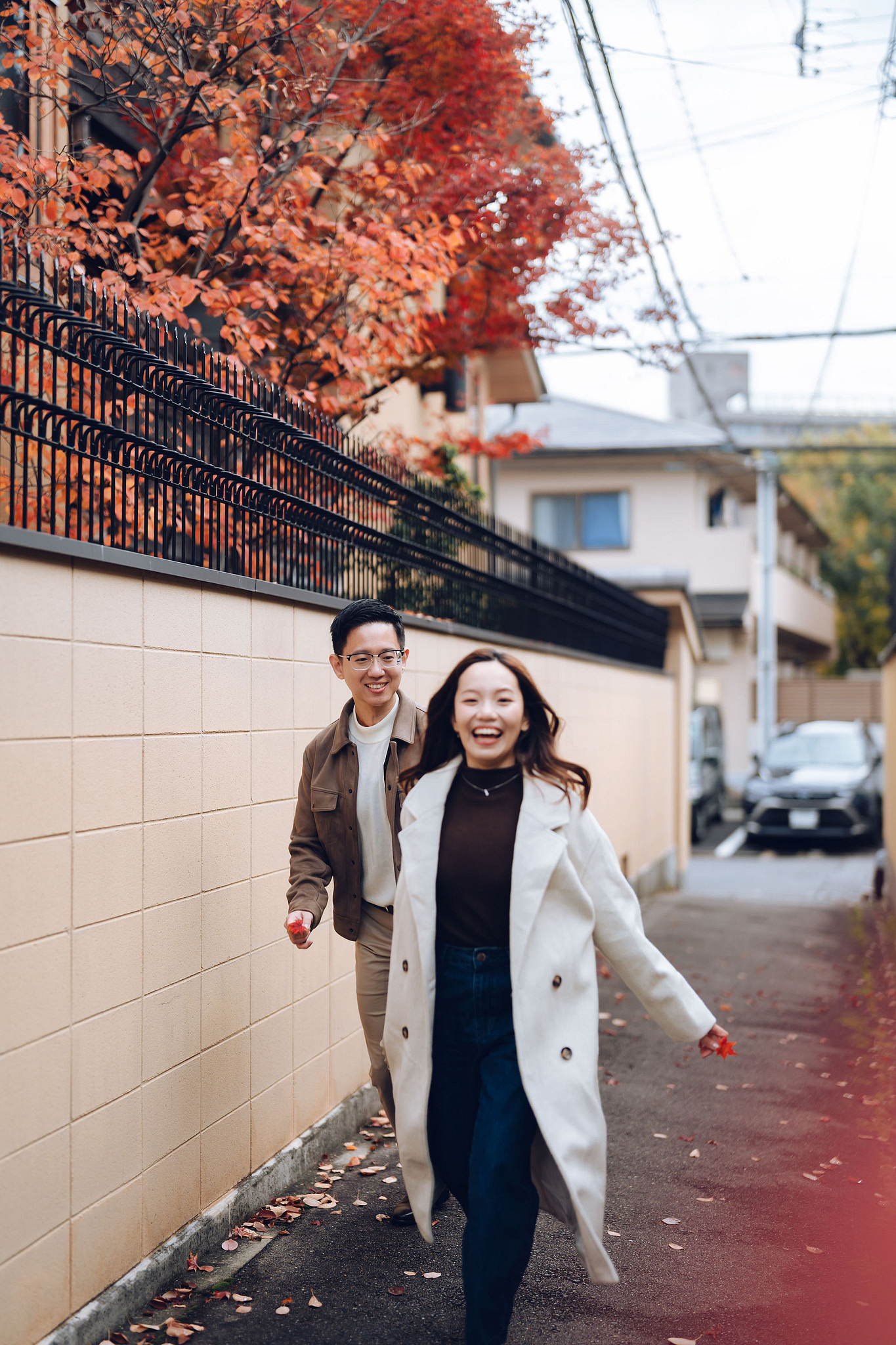 Kyoto Pre-Wedding Photoshoot | Kamo River, Nara Deer Park & Mt. Wakakusa at Kamo River pre-wedding photo