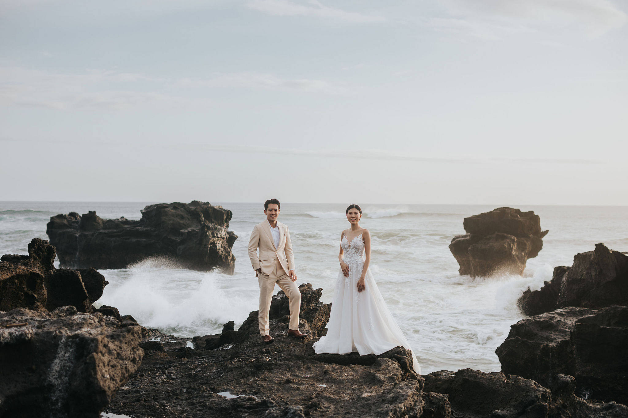 Bali Pre-Wedding Photoshoot | Lake Tamblingan, Rumah Gemuk & Mengening Beach at Mengening Beach 2 (Gown)   pre-wedding photo