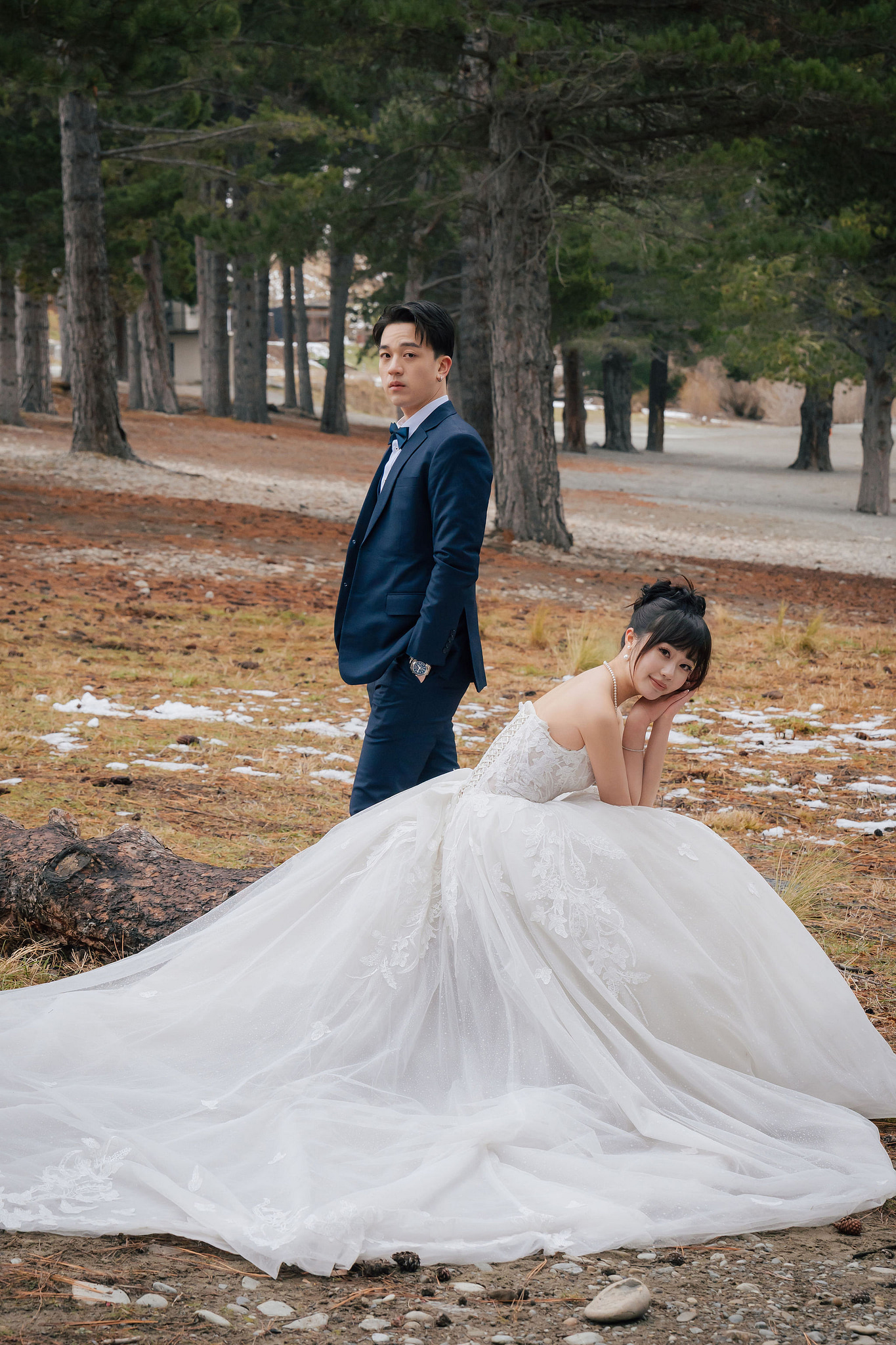 New Zealand Pre-Wedding Photoshoot | Lake Wakatipu, Fog Peak, Lake Tekapo, Glacier & Mount Cook National Park at Lake Tekapo pre-wedding photo
