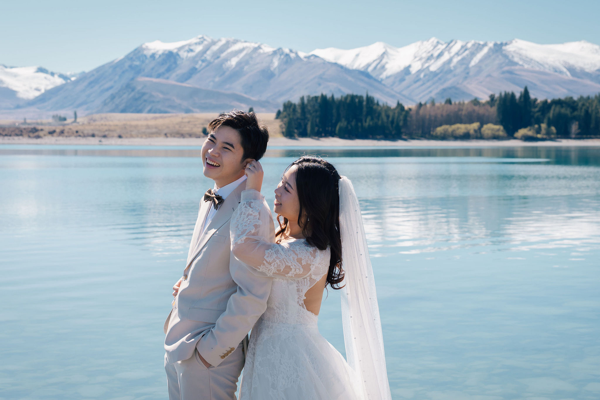 New Zealand Pre-Wedding Photoshoot | Lake Wakatipu, Alta Tarns, Coromandel Peak to Mount Cook at Lake Tekapo pre-wedding photo