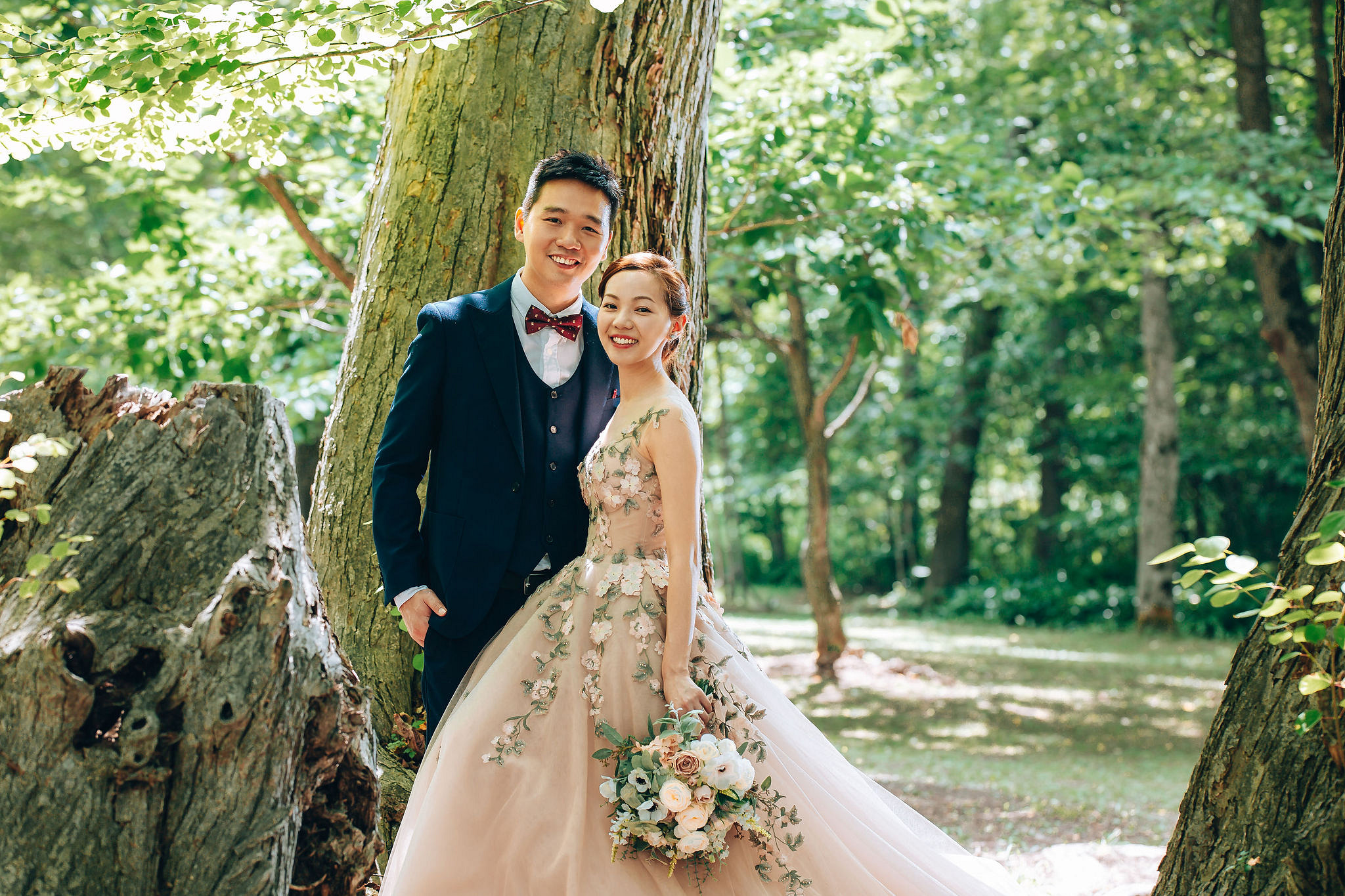 Hokkaido Summer Rainbow Flowers and Railway Track Japan Prewedding Photoshoot at Furano pre-wedding photo