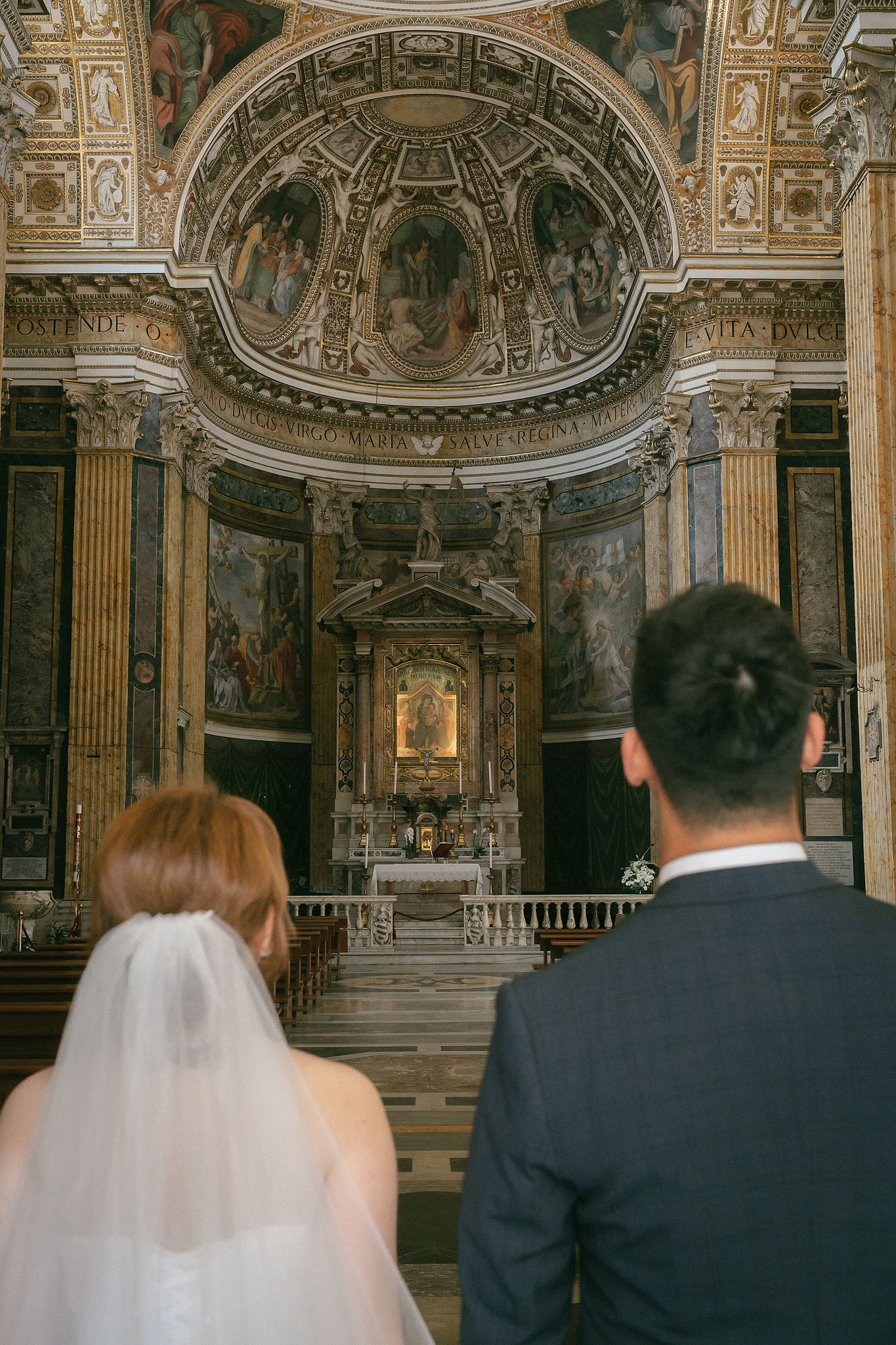 Rome Pre-Wedding Photoshoot | Rome Streets, Capitoline Hill, Basilica of St. Anthony, Villa Borghese & Giardino di Sant’Alessio at Basilica of St. Anthony pre-wedding photo