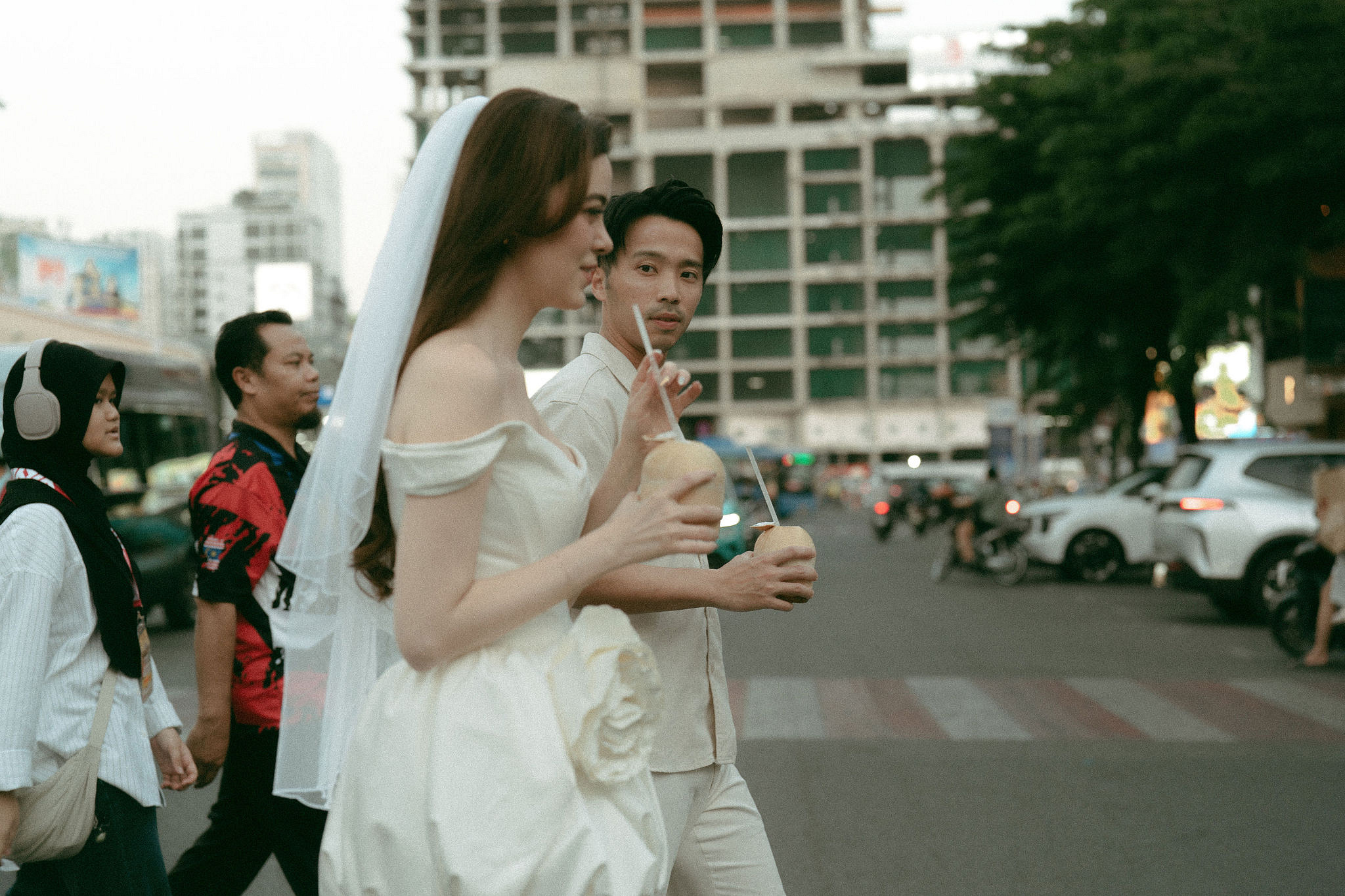 Ho Chi Minh Vietnam Pre-Wedding Photoshoot | European Film Studio, Market Streets & Saigon Bridge at Local Market pre-wedding photo