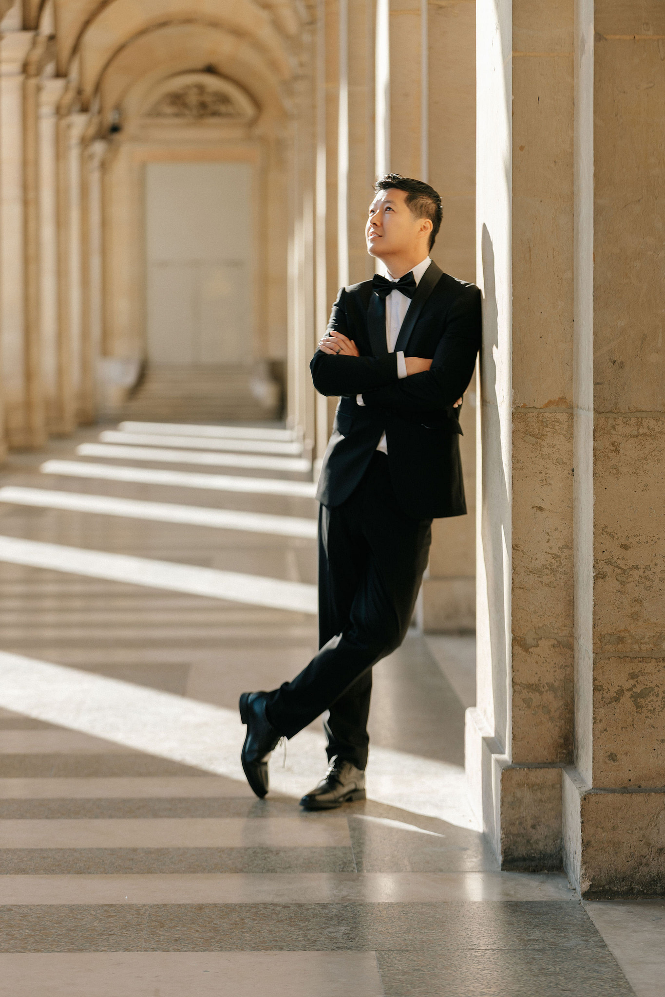 Paris Pre-Wedding Photoshoot | Place du Trocadéro, Port Debilly, Louvre, Parisian Streets & Bir-Hakeim Bridge at Louvre pre-wedding photo