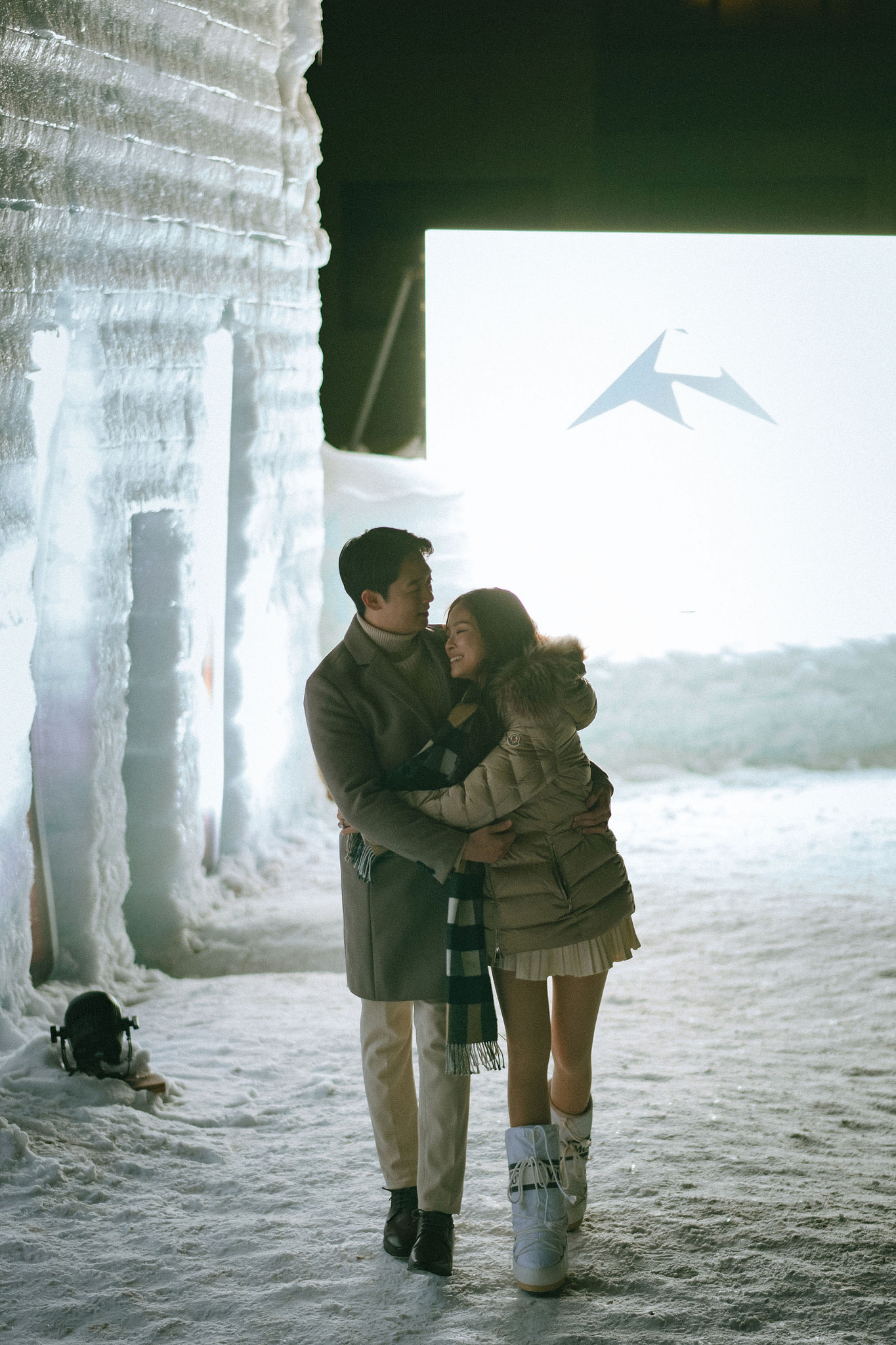 Hokkaido Pre-Wedding Photoshoot | Birch Forest, Rusutsu Resort & Hirafu Village at Hirafu Village pre-wedding photo