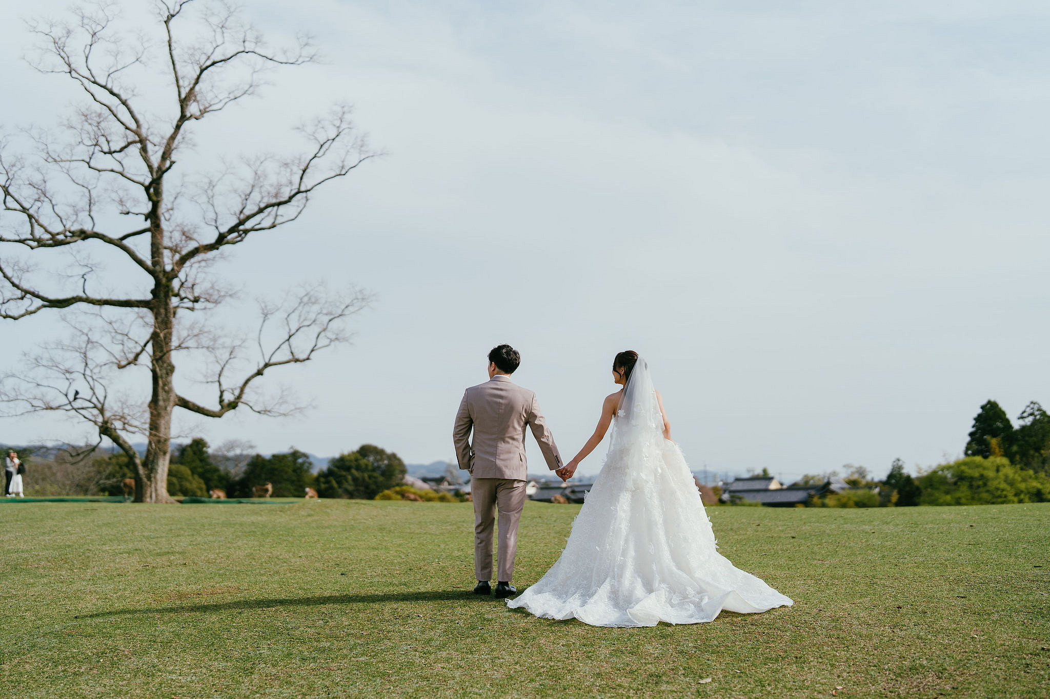 Kyoto Pre-Wedding Photoshoot | Fushimi Inari, Nara Deer Park & Mt. Wakakusa at Mt. Wakakusa pre-wedding photo