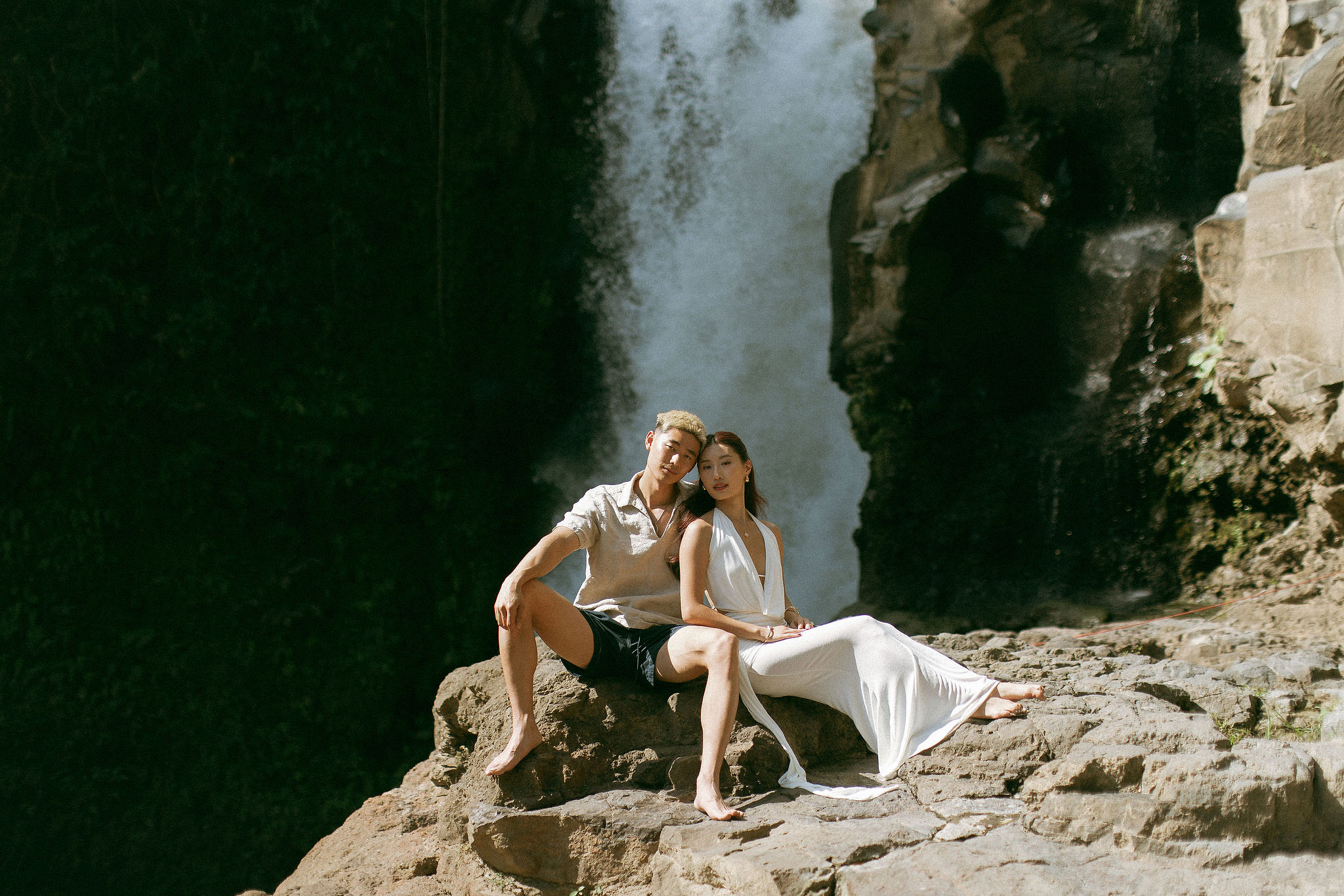 Bali Pre-Wedding Photoshoot | Lake Tamblingan, Kebun Raya Botanic Gardens & Blangsinga Waterfall at Blangsinga Waterfall pre-wedding photo
