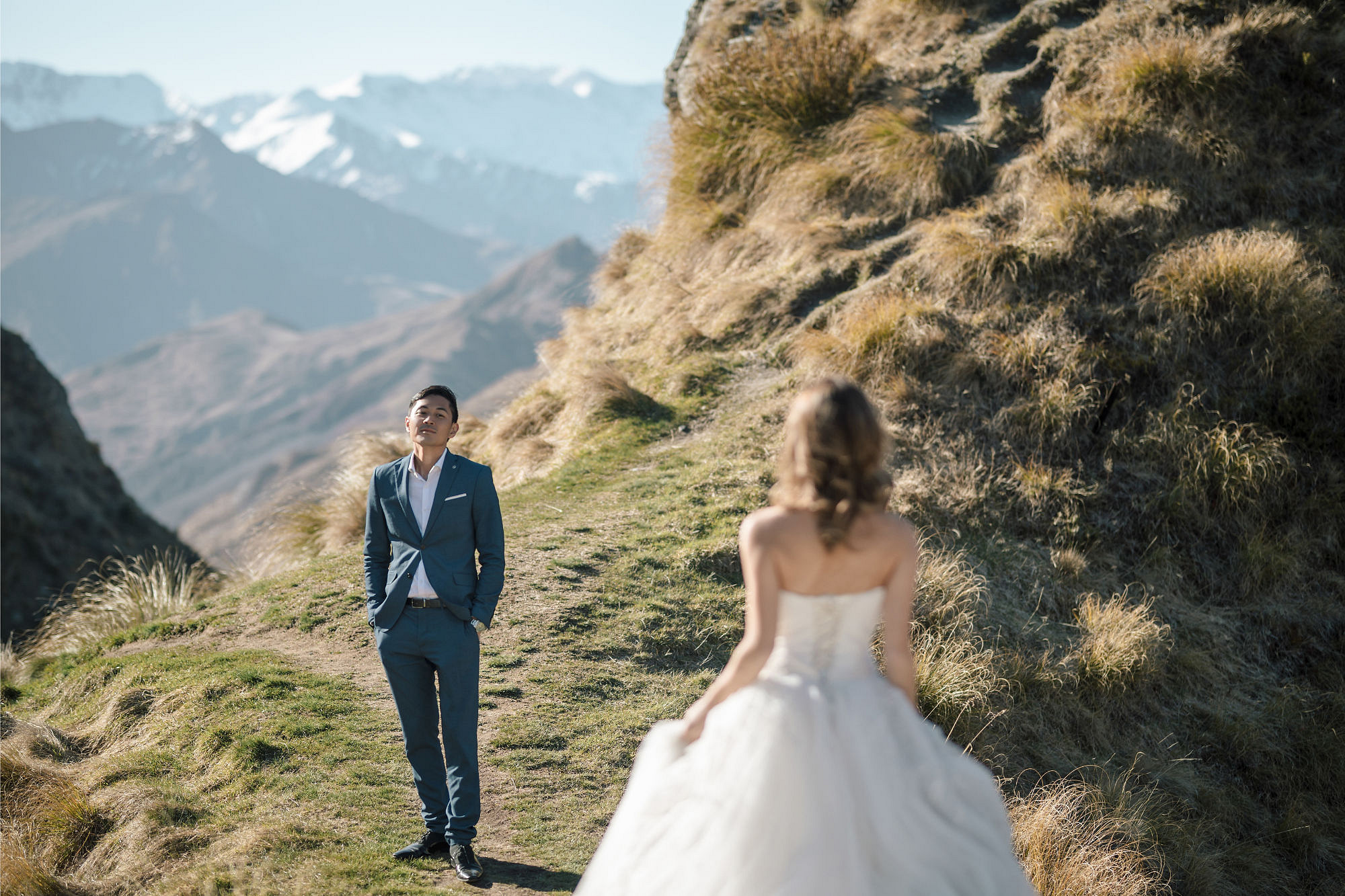 Kryz Uy And Slater Pre Wedding Photoshoot At Roy's Peak, Alpaca Farm And Arrowtown at Skippers Canyon pre-wedding photo