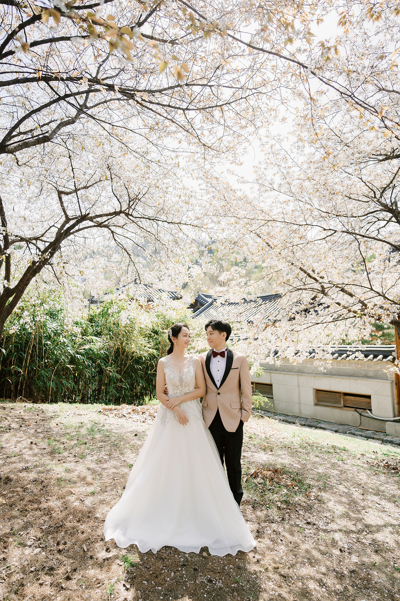Seoul Pre-Wedding Photoshoot | Seoul Forest, Namsan Tower & Namsangol Hanok Village at Namsan Tower pre-wedding photo