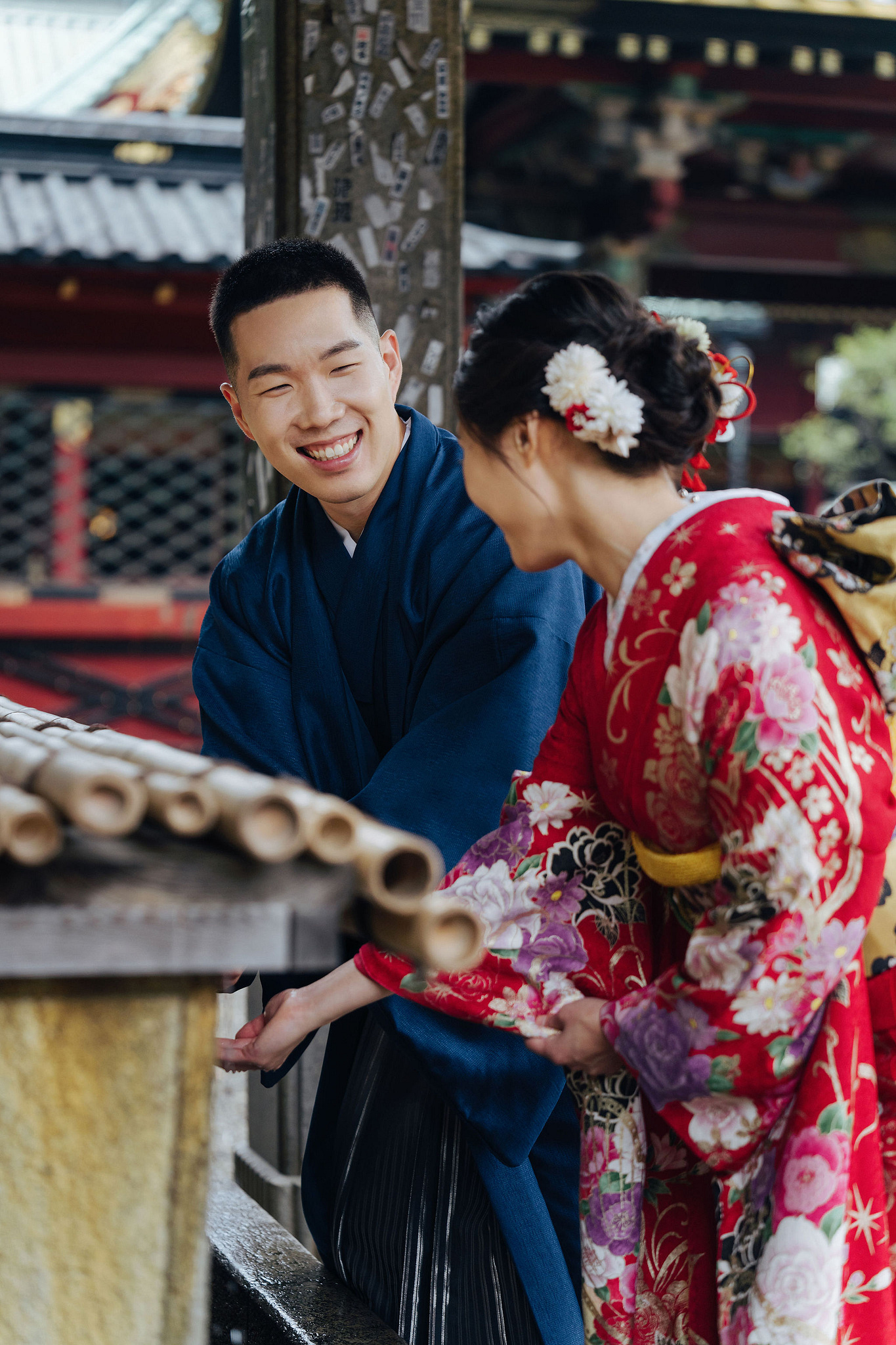 Tokyo Pre-Wedding Photoshoot | Tokyo Shrine, Tokyo Riverfront & Shinjuku at Tokyo Shrine pre-wedding photo