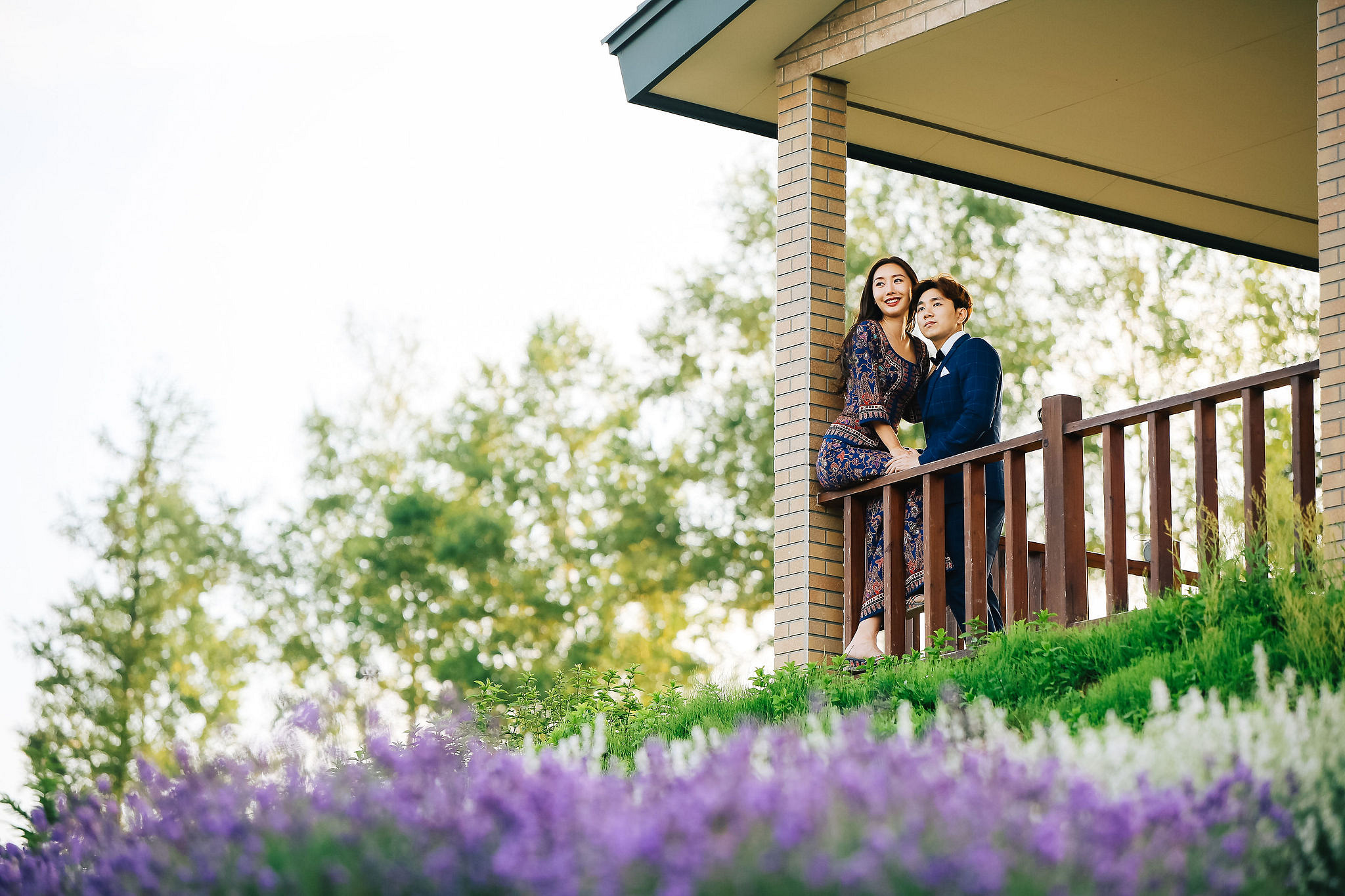Photographer In Hokkaido: Pre-Wedding Photoshoot At Blue Pond And Saika No Sato Flower Farm at Blue Pond & Lavender Park pre-wedding photo