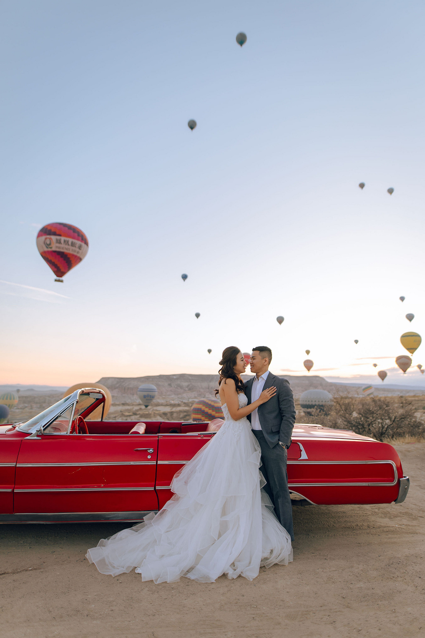 Cappadocia Pre-Wedding Photoshoot | Love Valley, Canyon, Lunar Cappadocian Hotel & Lake Tuz at Valley pre-wedding photo