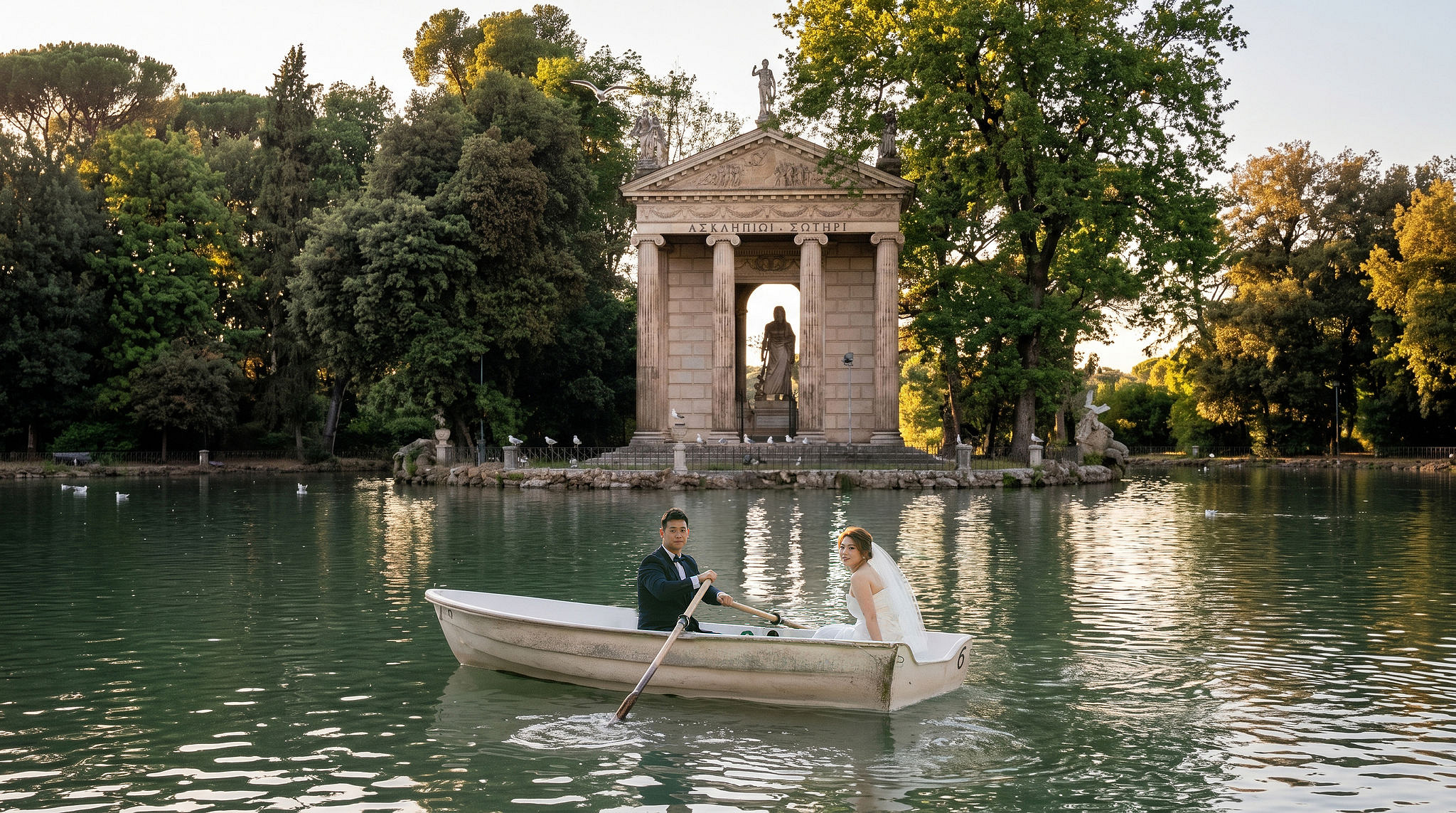 Rome Pre-Wedding Photoshoot | Rome Streets, Capitoline Hill, Basilica of St. Anthony, Villa Borghese & Giardino di Sant’Alessio at Villa Borghese pre-wedding photo