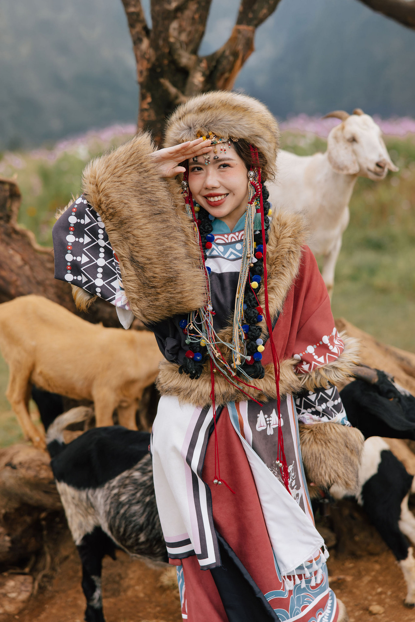Yunnan Pre-Wedding Photoshoot Lijiang Dragon Jade Mountain Tribal Experience Ancient Town Hanfu at Yunnan Highland Pastures pre-wedding photo