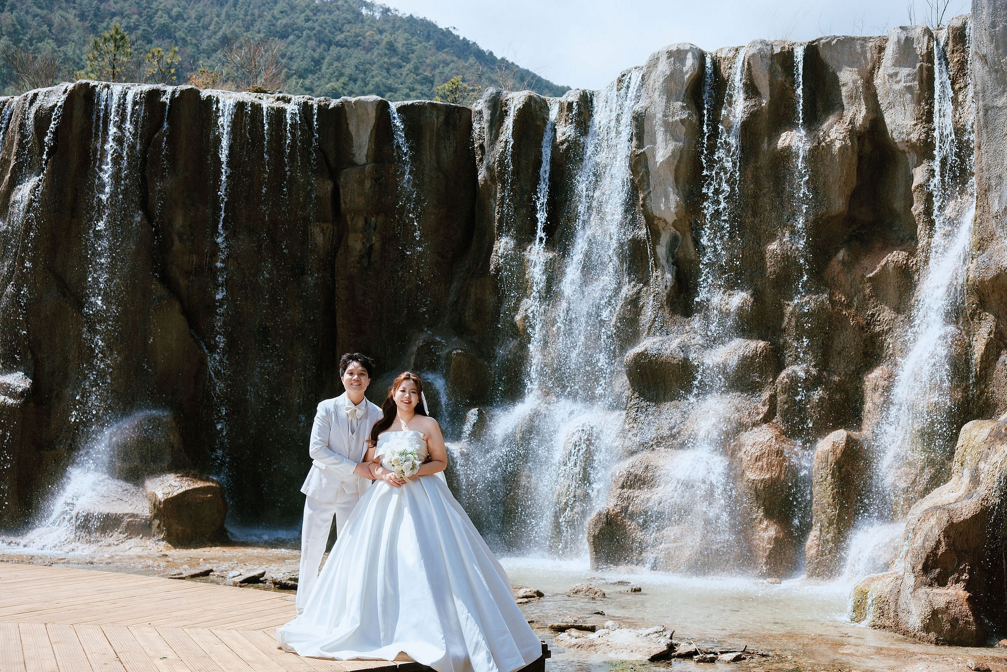 Lijiang Pre-Wedding Photoshoot | Spruce Meadow, Blue Moon Valley & Alpine Lake at Blue Moon Valley pre-wedding photo