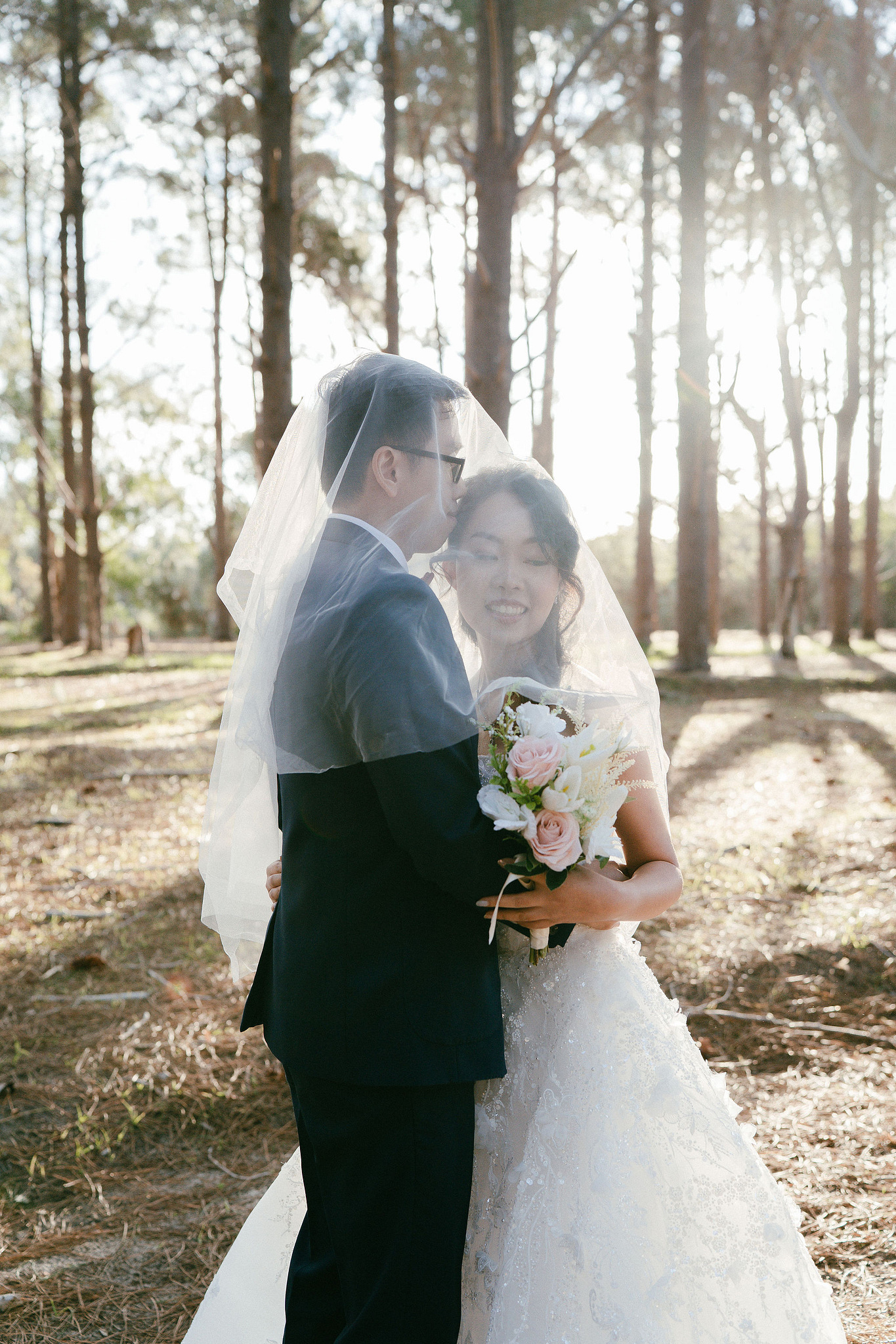 Perth Pre-Wedding Photoshoot | State Buildings & Wanneroo Pines at Wanneroo Pines pre-wedding photo