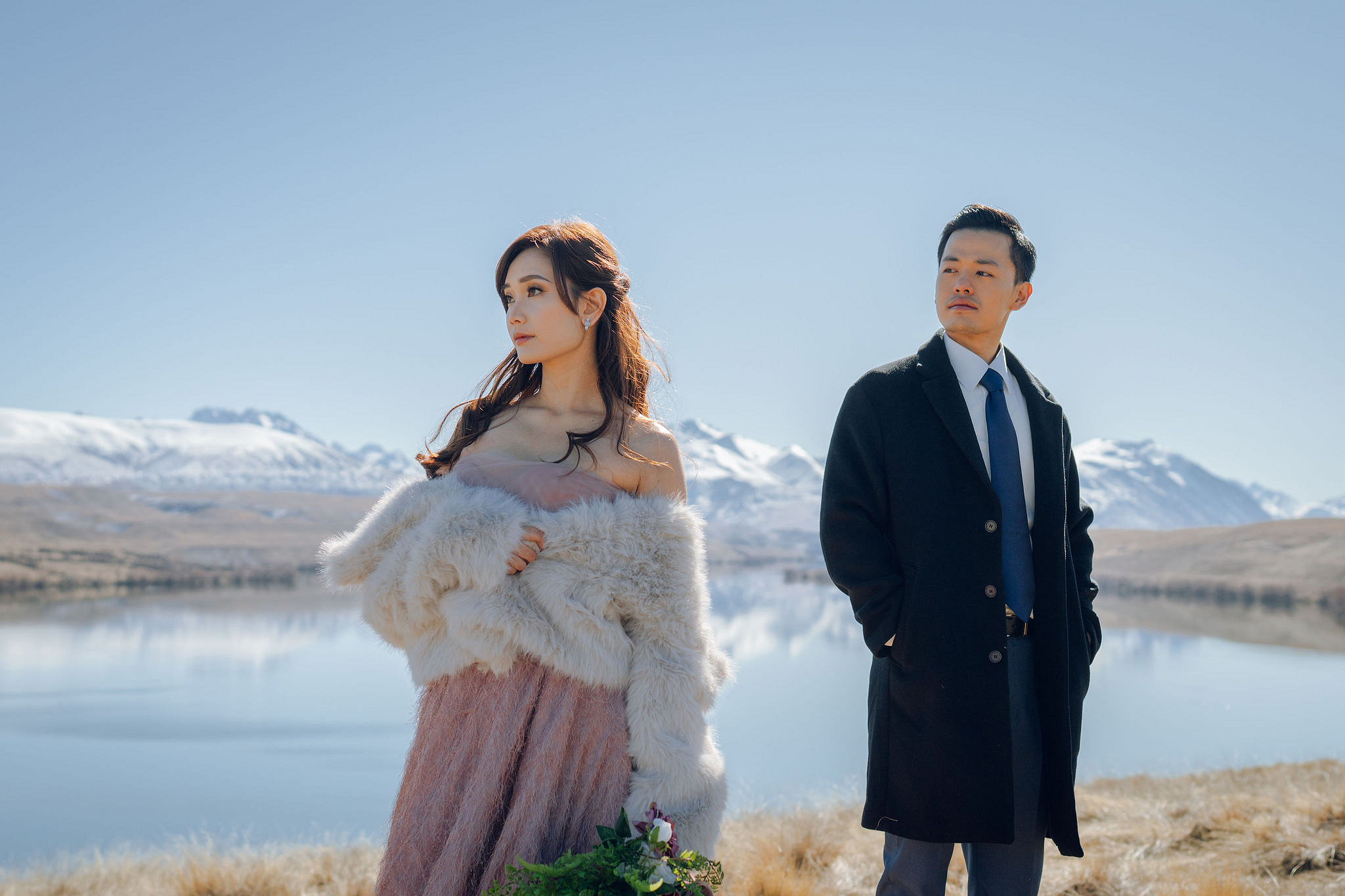 New Zealand Pre-Wedding Photoshoot | Coromandel Peak, Lake Wakatipu & Queenstown, Skippers Canyon, Lake Tekapo, Mount Cook National Park & Glacier at Lake Wakatipu & Queenstown pre-wedding photo