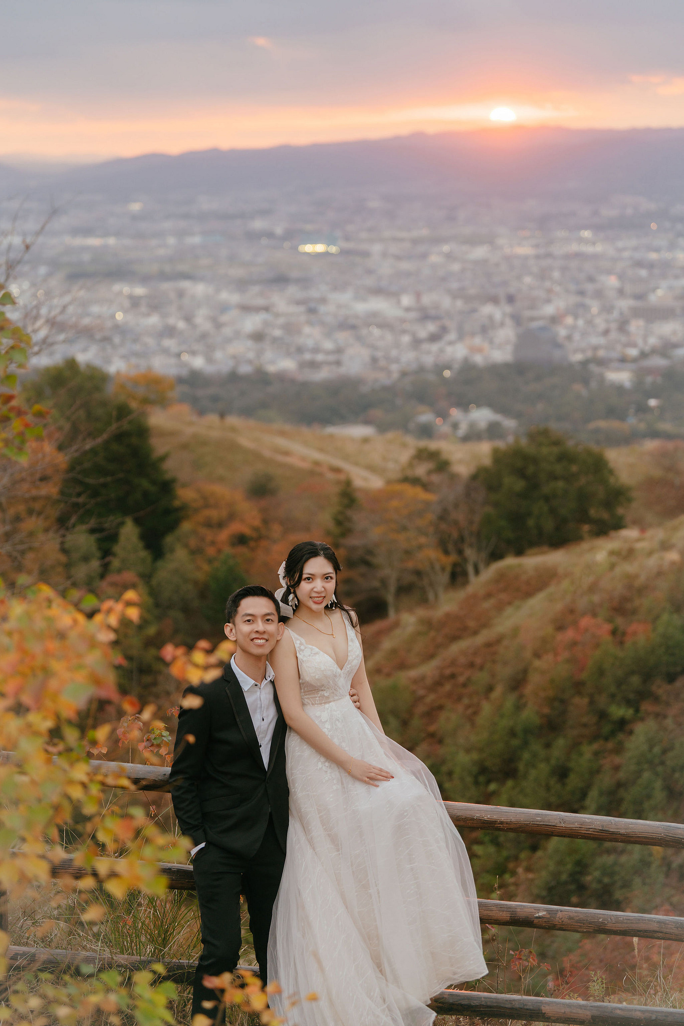 Kyoto Pre-Wedding Photoshoot | Gion Streets & Fushimi Inari Shrine & Nara Park at Nara Park & Mount Wakakusa pre-wedding photo