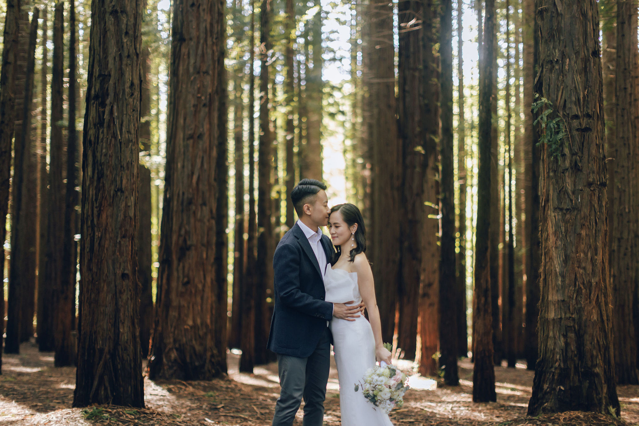 Melbourne Pre-Wedding Photoshoot | Cafe, Redwood Forest, City Streets & Carlton Gardens at Redwood Forest pre-wedding photo