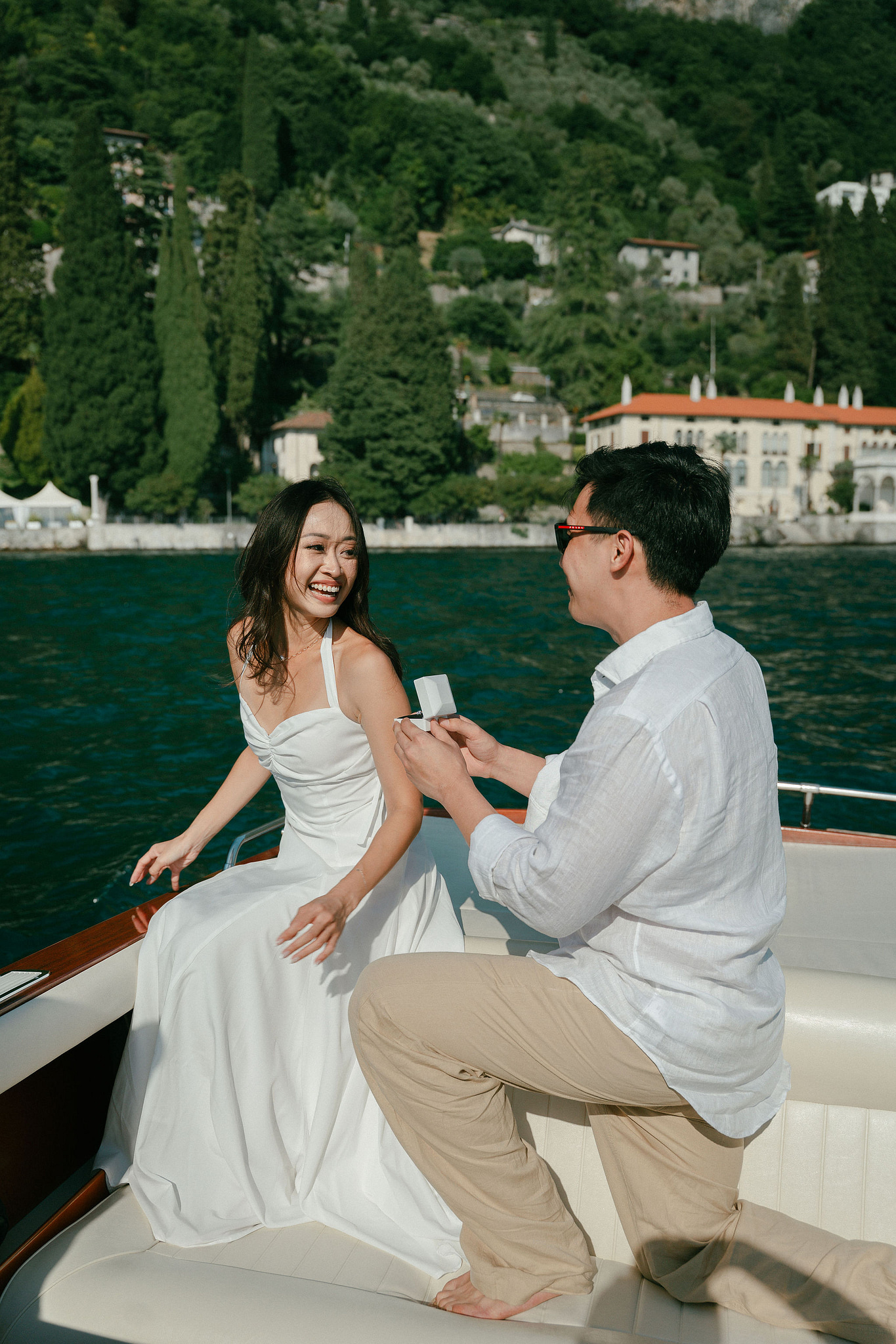 Lake Como Proposal Photoshoot | Lake Como & Varenna at Lake Como pre-wedding photo
