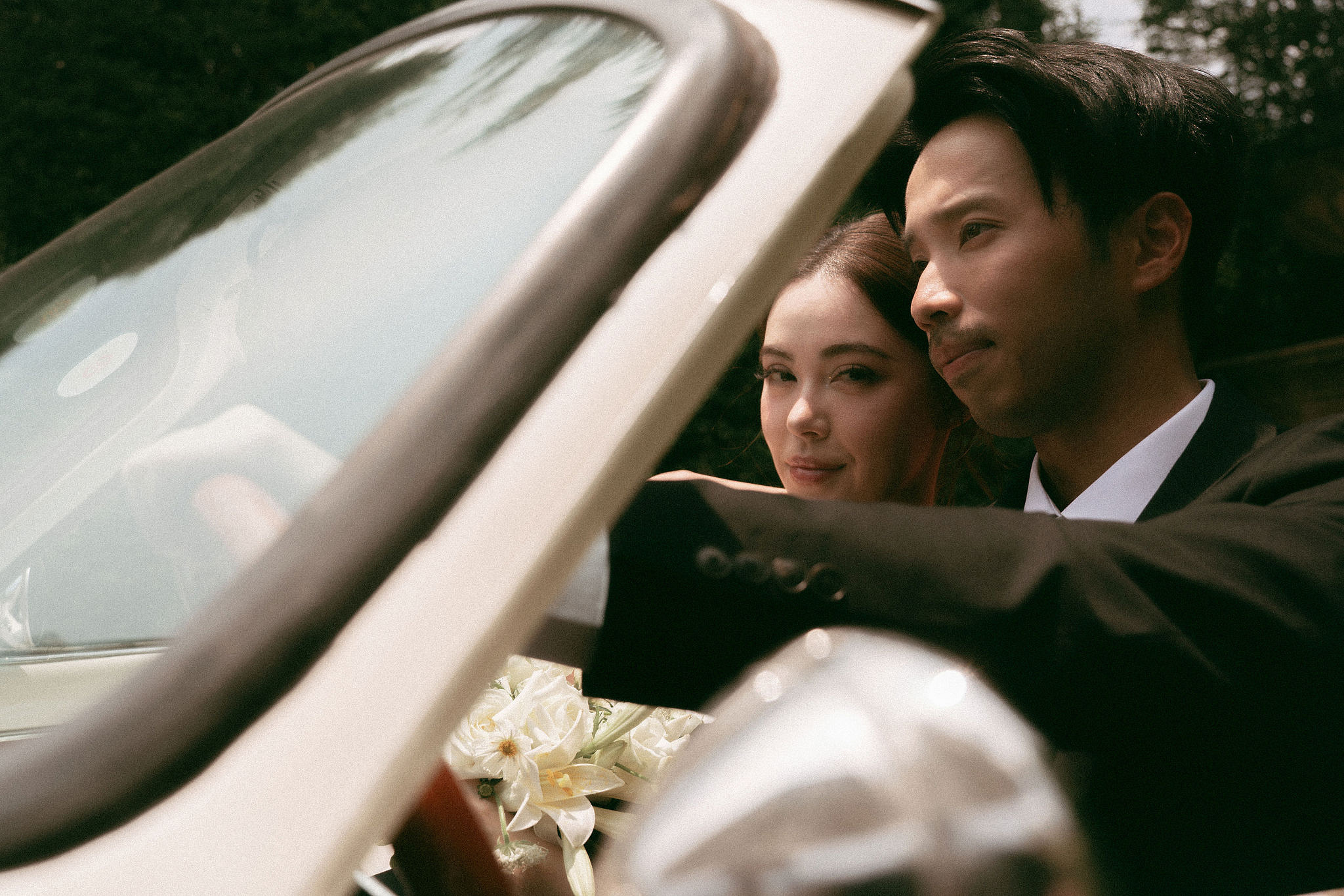 Ho Chi Minh Vietnam Pre-Wedding Photoshoot | European Film Studio, Market Streets & Saigon Bridge at Jardin de Rom pre-wedding photo