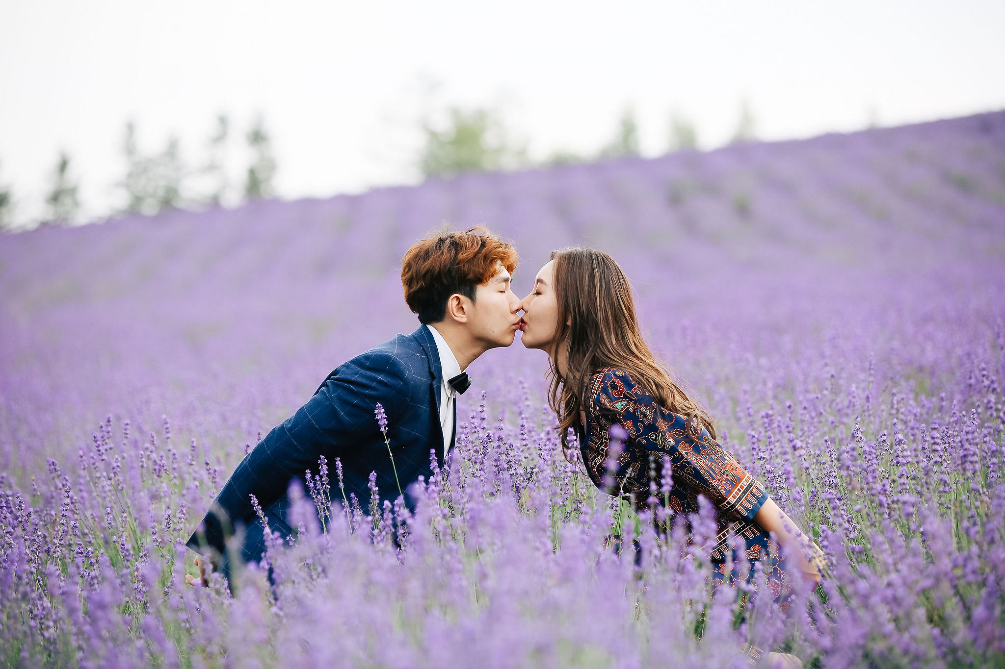 Photographer In Hokkaido: Pre-Wedding Photoshoot At Blue Pond And Saika No Sato Flower Farm at Blue Pond & Lavender Park pre-wedding photo