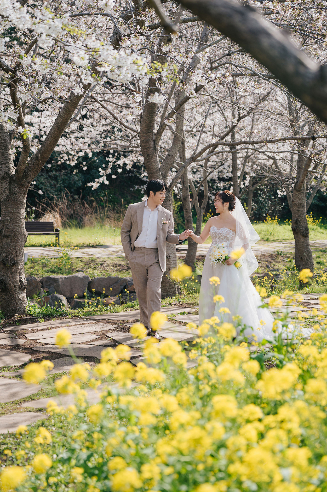 Jeju Pre-Wedding Photoshoot | Wangimae Forest, Yerae Ecological Park & Geumneung Beach at Yerae Ecological Park pre-wedding photo