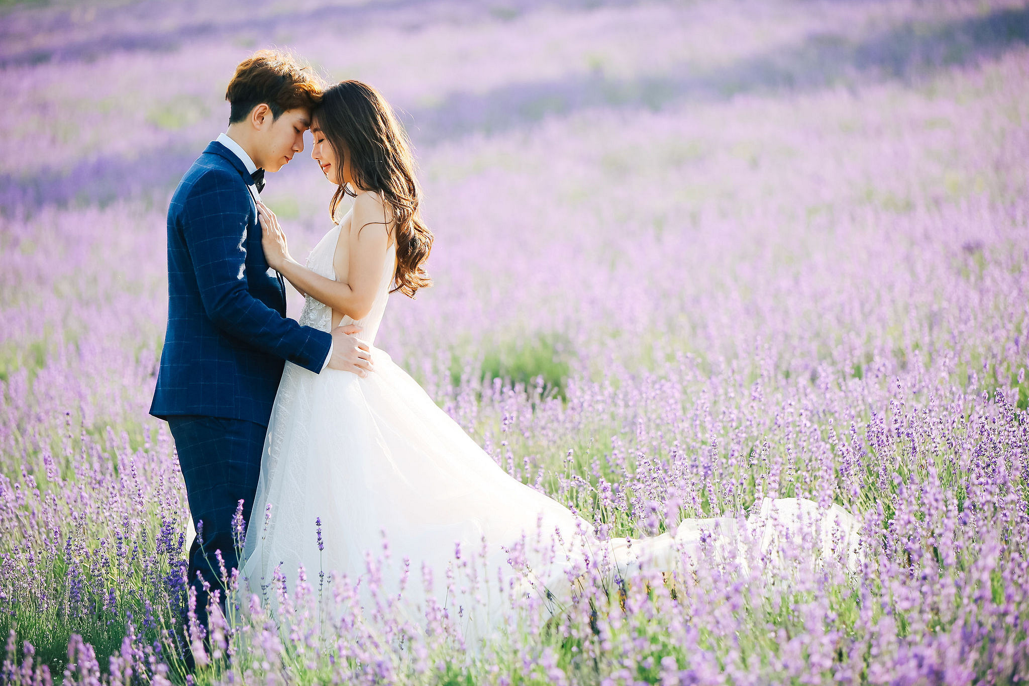 Photographer In Hokkaido: Pre-Wedding Photoshoot At Blue Pond And Saika No Sato Flower Farm at Blue Pond & Lavender Park pre-wedding photo
