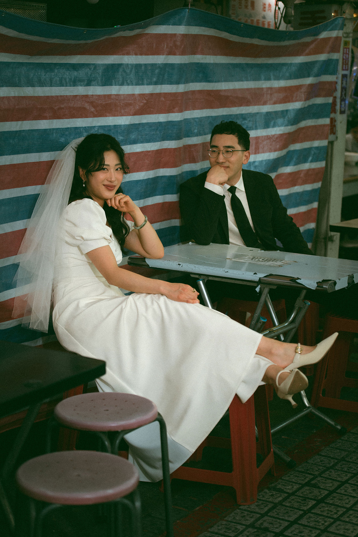 Taiwan Pre-Wedding Photoshoot | Cafe Chamber, Yangmingshan & Huaxi Street Night Market at Huaxi Street Night Market pre-wedding photo